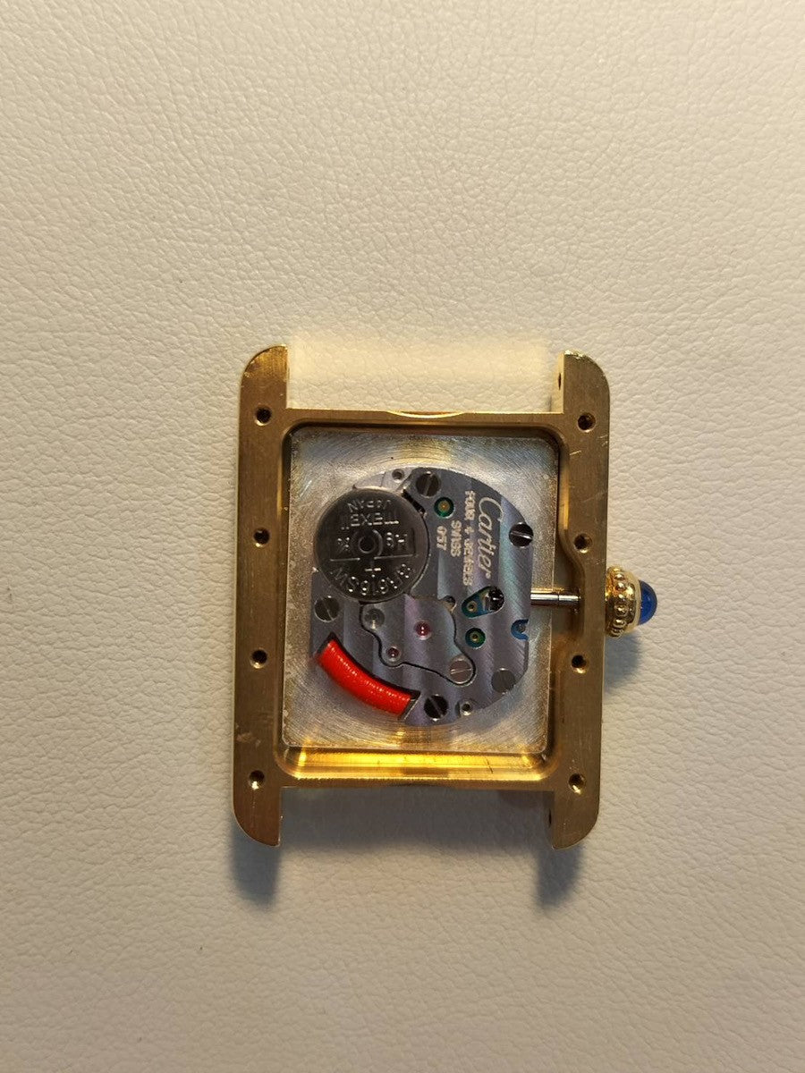 カルティエ マストタンク MM W1013654 / 2415 クォーツ Cal.057 SV925 革 純正Dバックル(GP) ホワイト飛びローマン文字盤(SWISS MADE表記) 新品仕上げ済み オーバーホール済み