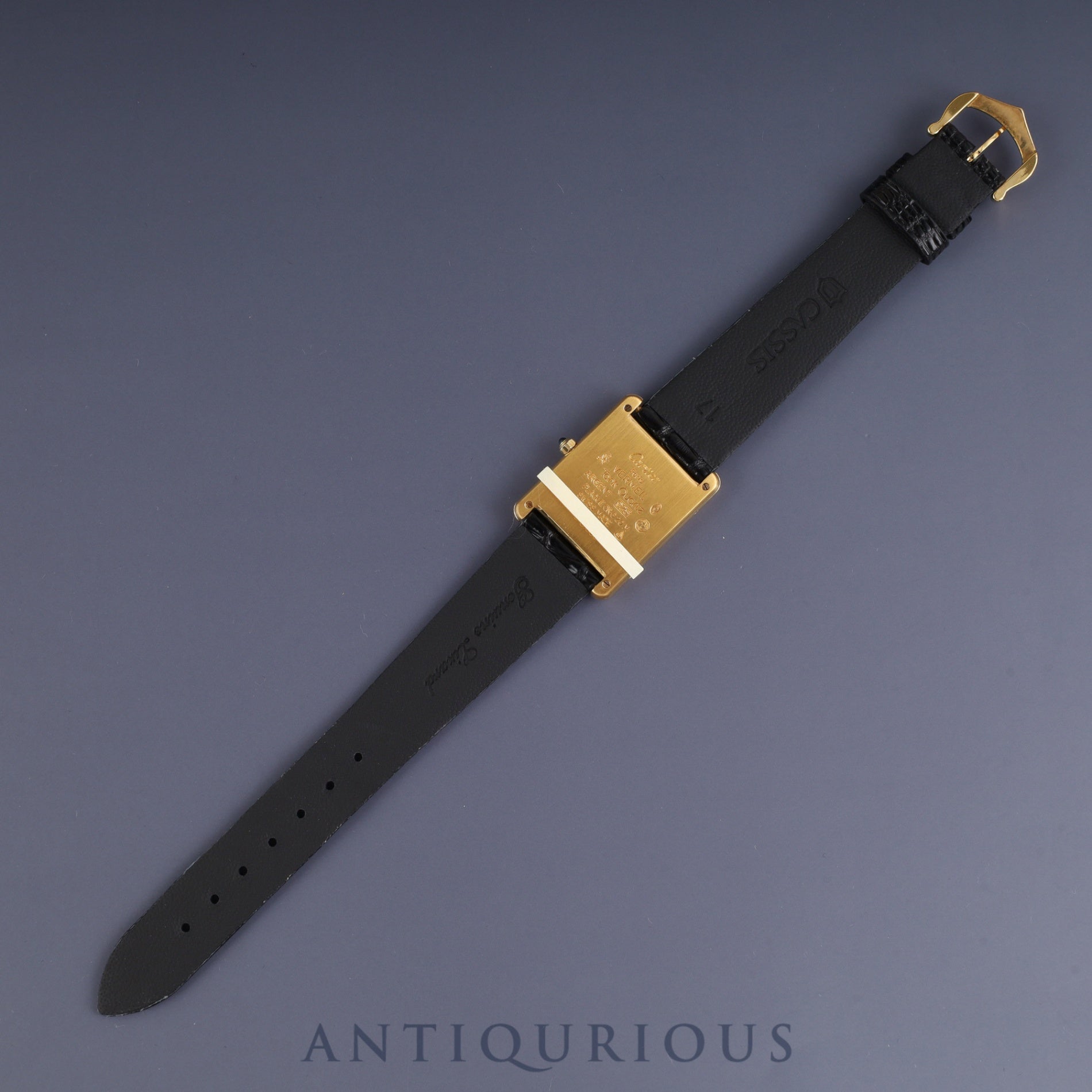 カルティエ マストタンク LM 6 81006 クォーツ Cal.81 925 革 純正尾錠(GP)アイボリーローマン文字盤 オーバーホール済み 新品仕上げ済み