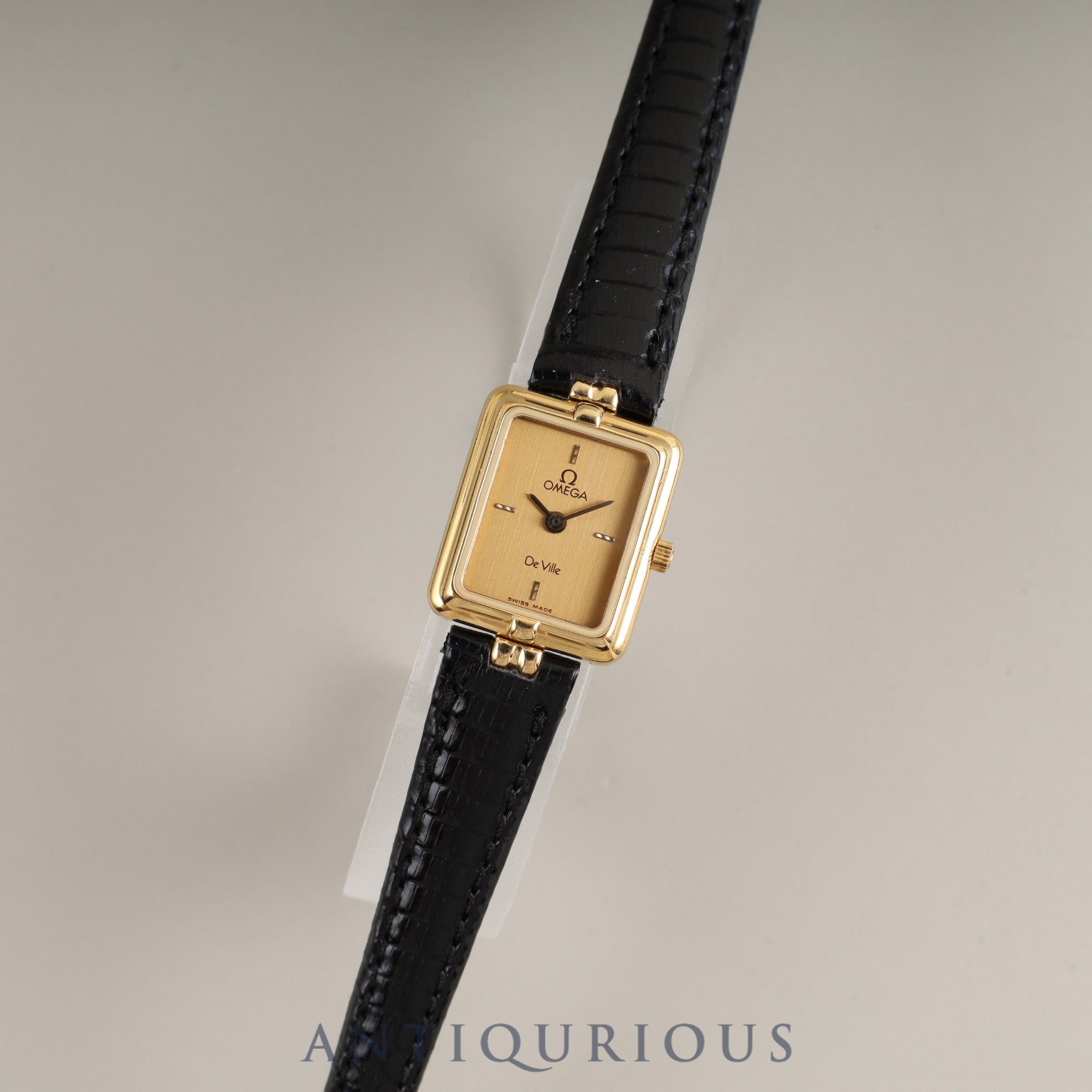 オメガ デ・ヴィル 595.0070 クォーツ Cal.- GP 革 純正尾錠(GP) シャンパン文字盤 純正ベルト オーバーホール済み