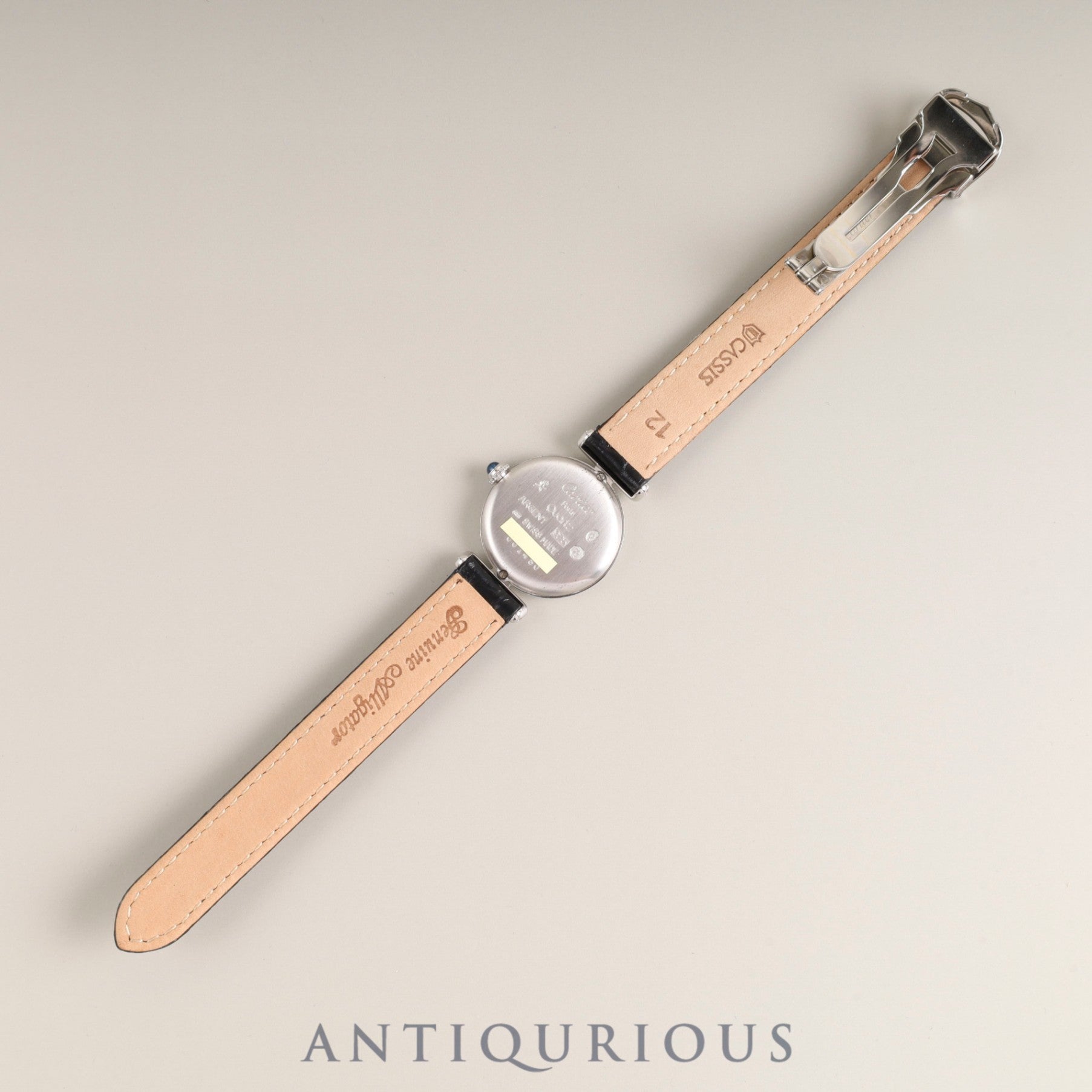 Cartier Must Colisee 690002 Quartz Cal.90 SV925 Leather Genuine D Buckle (SS) White Roman Dial Overhauled