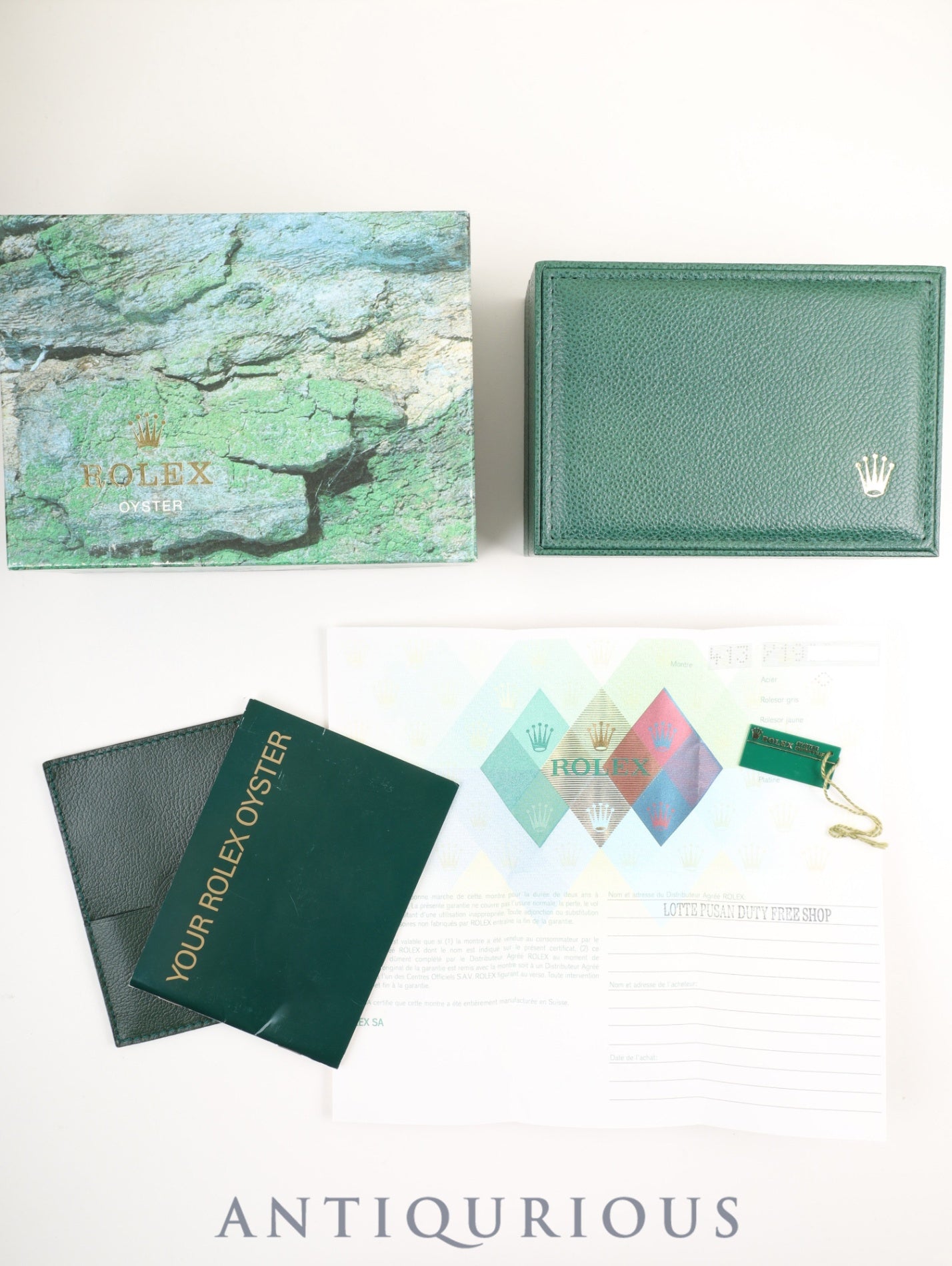 ロレックス エアキング 14000 自動巻き Cal.3130 SS SS ブラック文字盤 Y番台(2002年) 保証書 箱 タグ 冊子 ケース オーバーホール済み