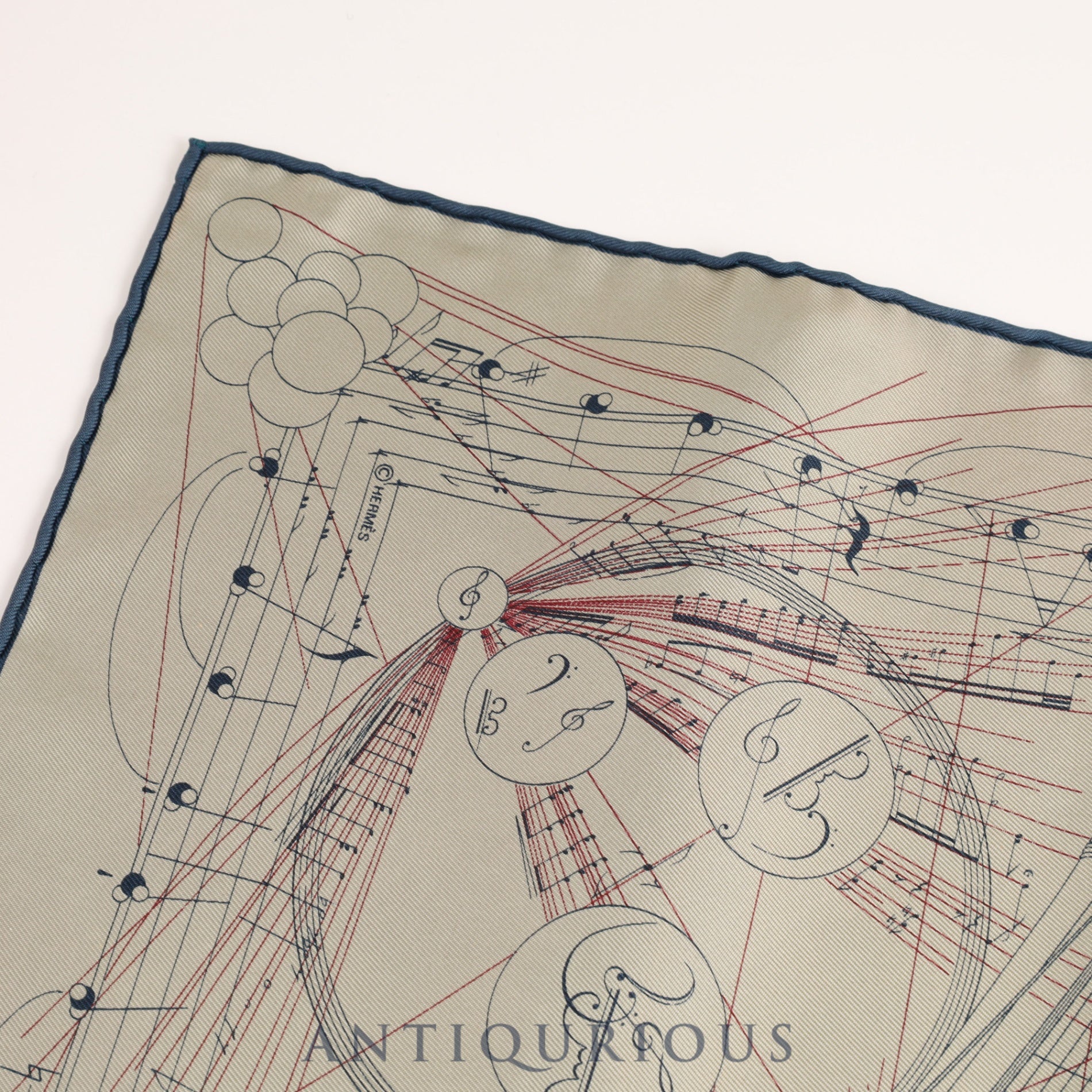 Hermes scarf Carré 45 LA MUSIQUE DES SPHERES Music of the spheres SILK 100% Box