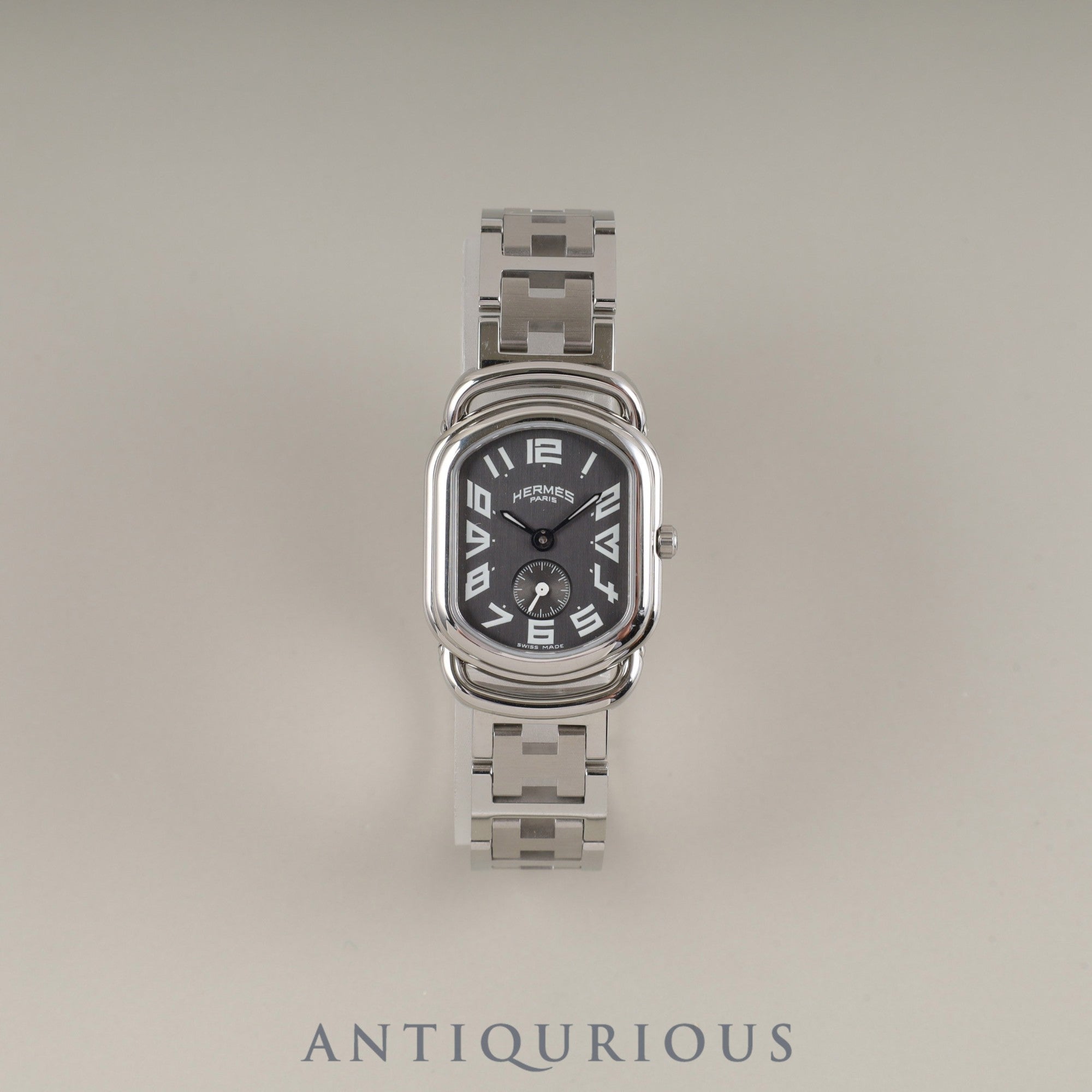 エルメス ラリー RA2.210 クォーツ Cal.980.153 SS SS グレー文字盤 保証書 箱 冊子 オーバーホール済み