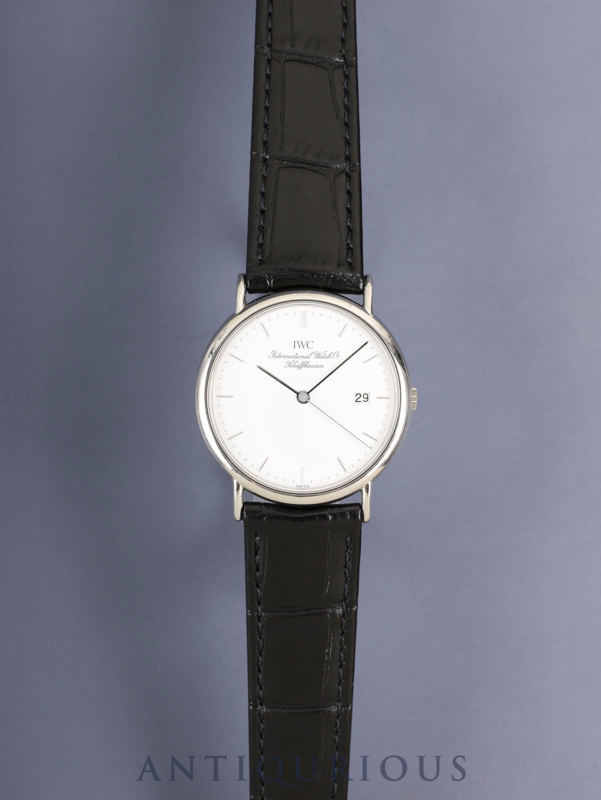 IWC ポートフィノ 3331 クォーツ Cal.IWC2210 SS 革 純正ピンバックル(SS)ホワイト文字盤(SWISS表記)オーバーホール済み アイダブリュシー