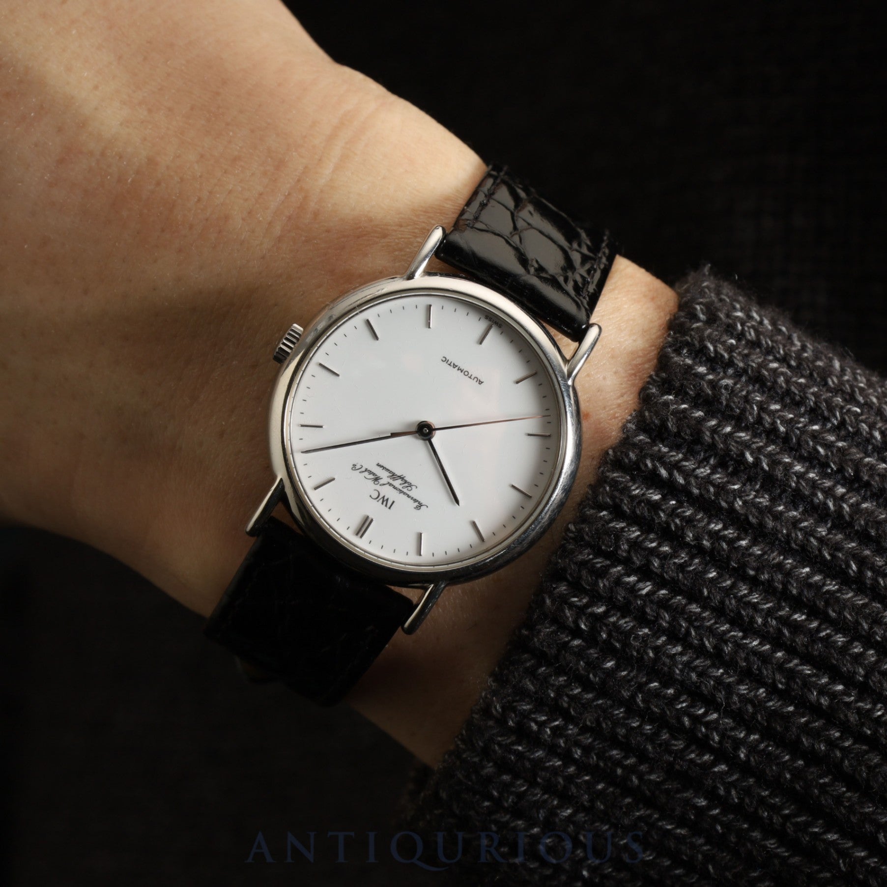 IWC Portofino IW351403 Automatic Caliber - Stainless Steel Leather Strap with Genuine Stainless Steel Buckle, White Dial, Overhauled