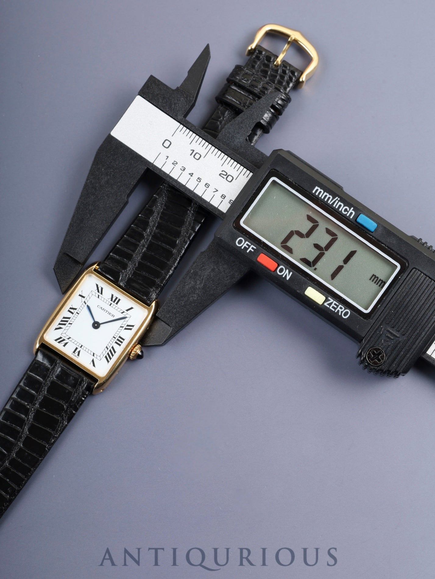 カルティエ タンク アロンディ タンク エリプス LM 81722553 / 96041 手巻き Cal.21(フレデリック・ピゲ)750YG 革 純正ピンバックル(GP) ホワイトローマン文字盤(PARIS表記) 国際永久保証書(1983年) オーバーホール済み