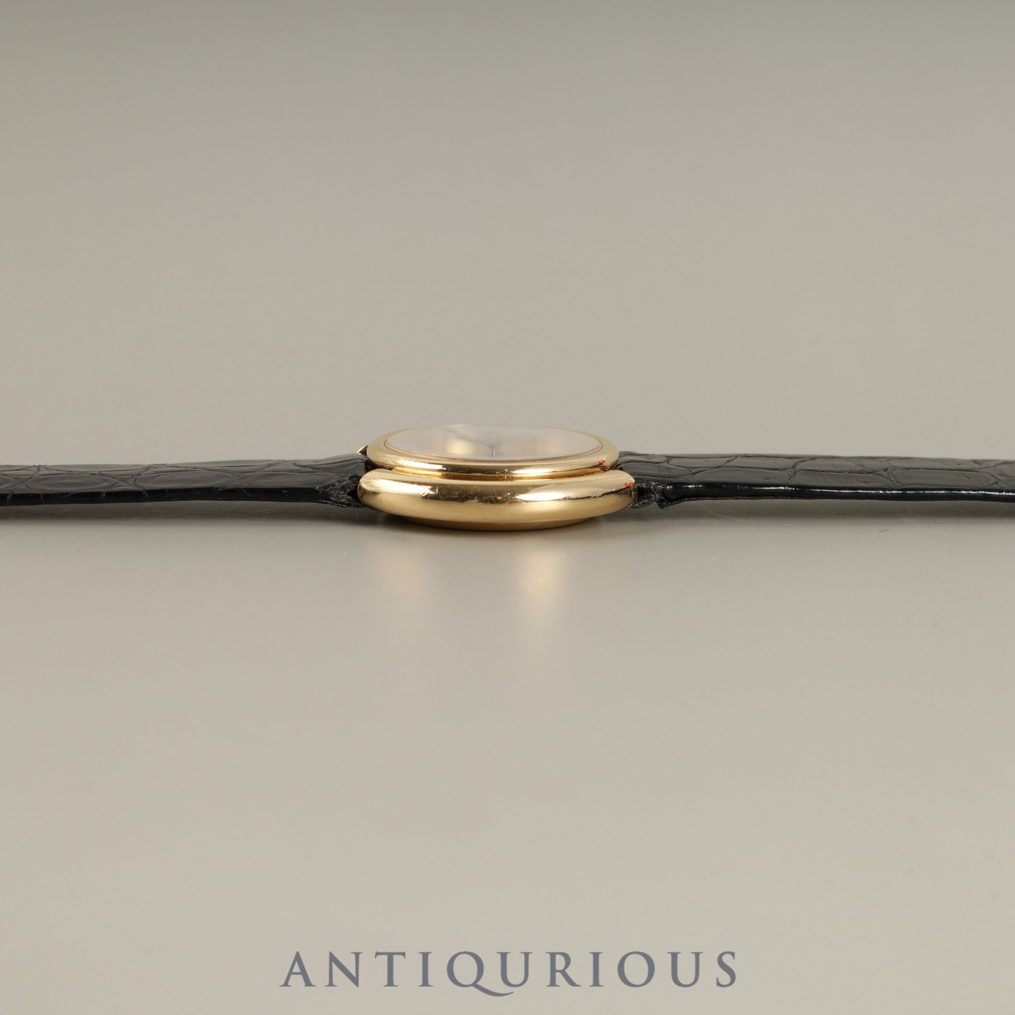 Cartier Vendôme Ellipse SM Manual Winding 750 Leather Strap with Genuine Buckle (750) White Roman Dial (PARIS Inscription) Warranty Card Overhauled