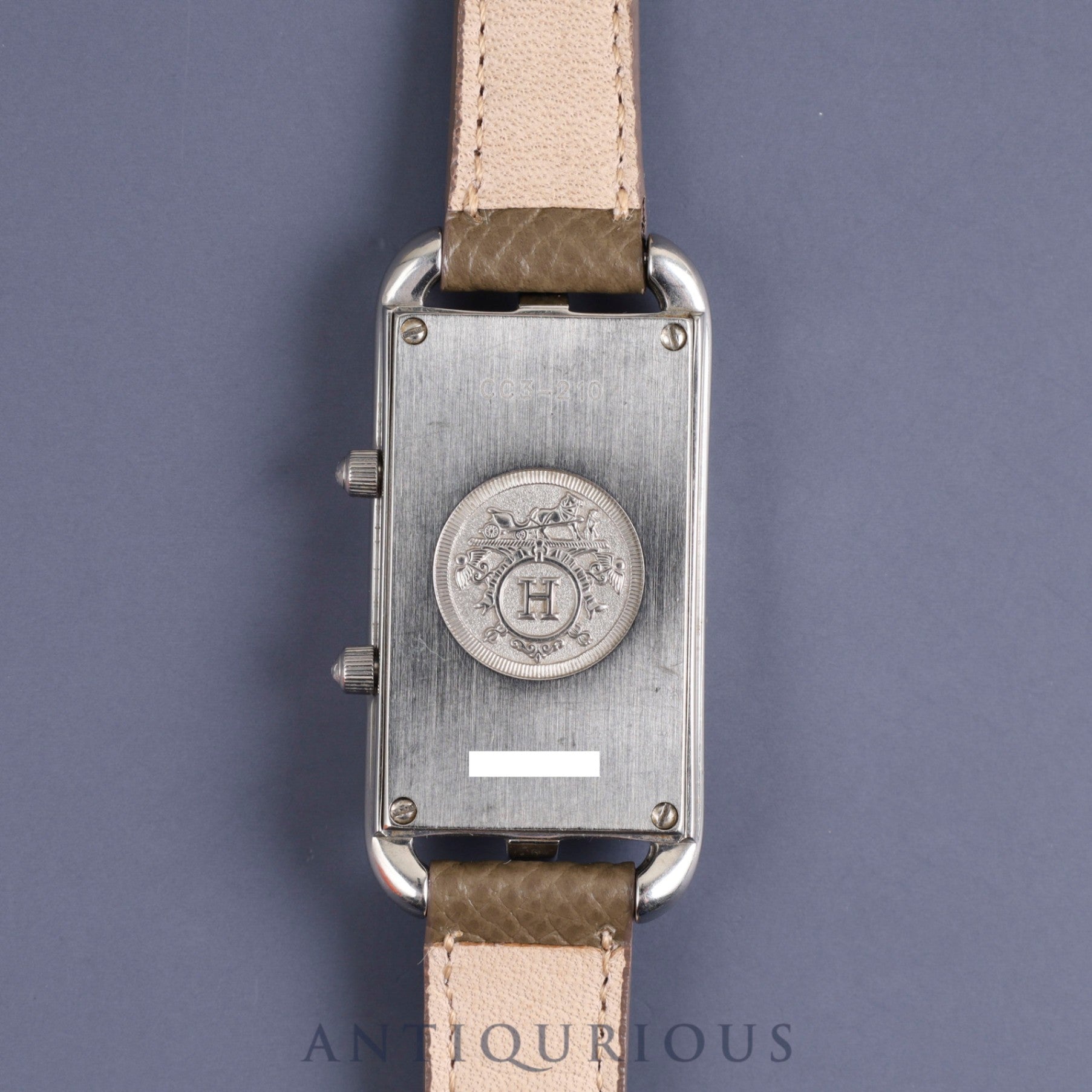 Hermes Cape Cod Dezone CC3-210 Quartz Cal.E01001 SS Leather Genuine Buckle (SS) Silver Dial Box Warranty (2014) Overhauled