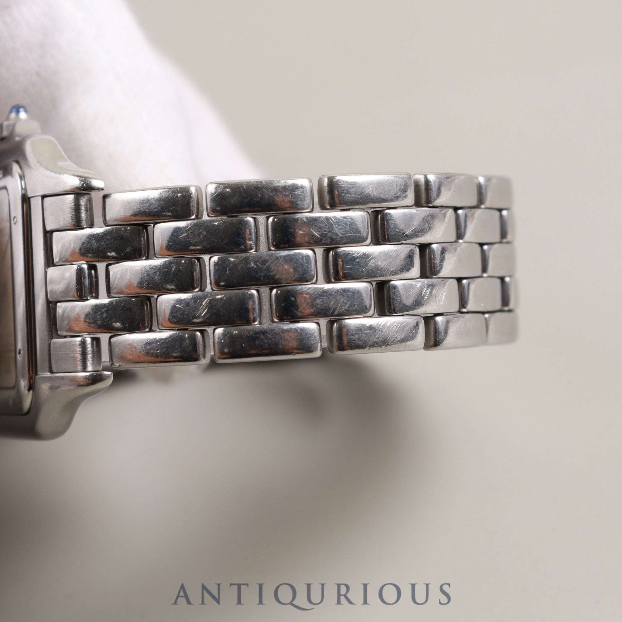 カルティエ パンテール LM W25032P5 / 1300 クォーツ Cal.87 SS SS アイボリー文字盤 箱 冊子 オーバーホール済み