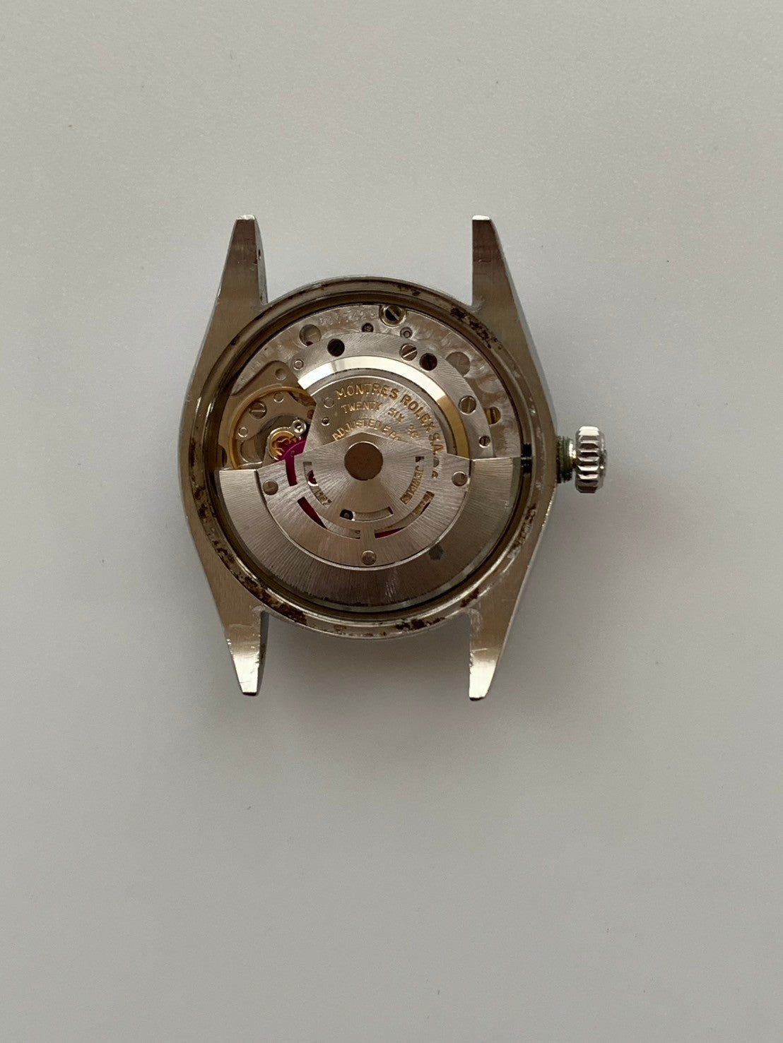 ロレックス オイスターパーペチュアルデイト 1500 自動巻き Cal.1570 SS 革 社外尾錠(SS)シルバー文字盤 36mm 53番台(1977年)オーバーホール済み