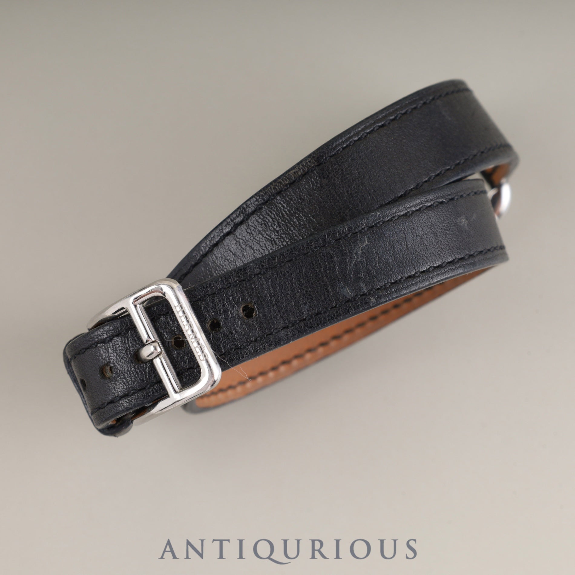 Hermes Cape Cod CC1.210 Quartz Cal.976.001 SS Genuine leather strap (□E stamp: 2001) Genuine buckle (SS) Gray Arabic dial Overhauled