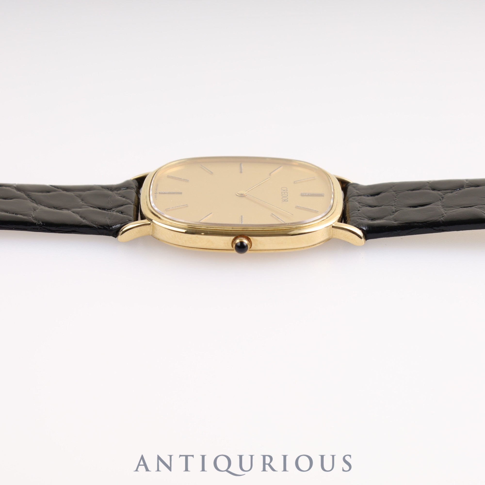 Seiko Credor 9570-5230 Quartz K18YG Leather Gold Dial