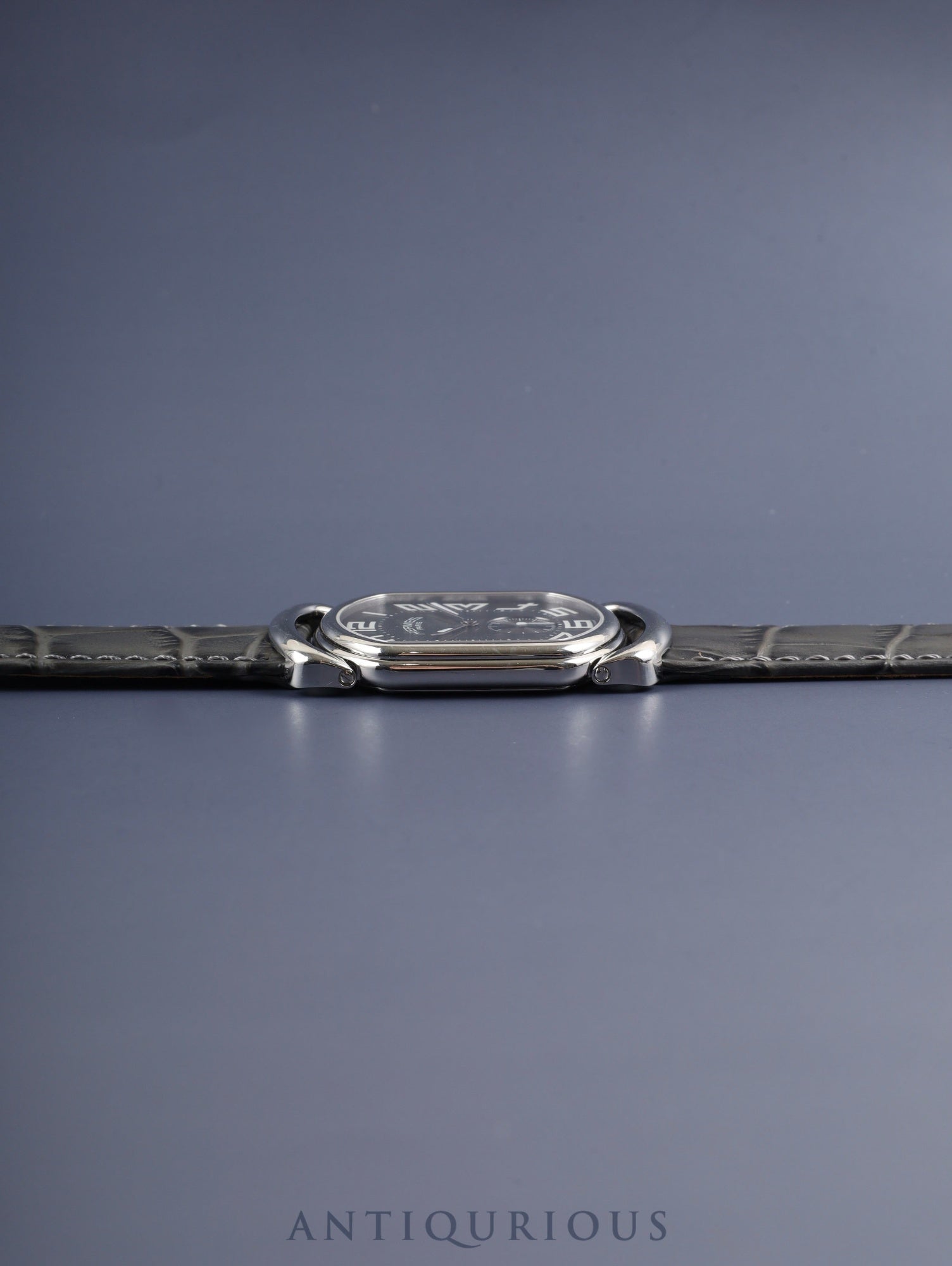 エルメス ラリー スモールセコンド RA1.810 クォーツ Cal.980.163 SS 革 社外尾錠(SS)グレー文字盤 オーバーホール済み