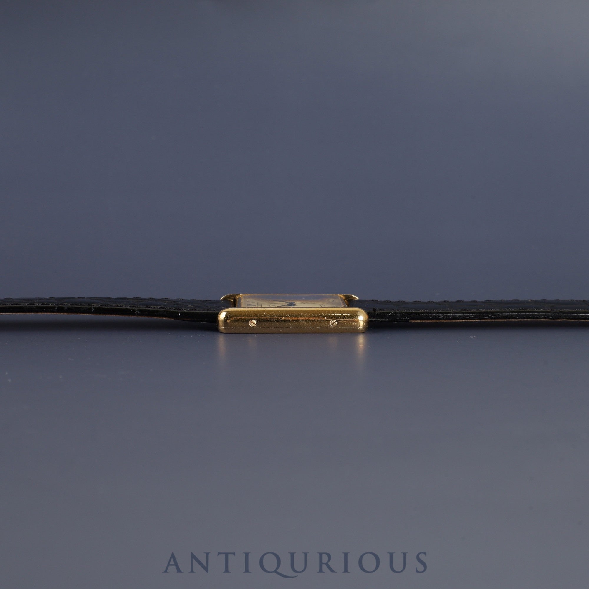 カルティエ マストタンク LM 590005 クォーツ Cal.90 SV925 革 純正尾錠(GP) アイボリーローマン文字盤 1982年頃~1995年頃 オーバーホール済み