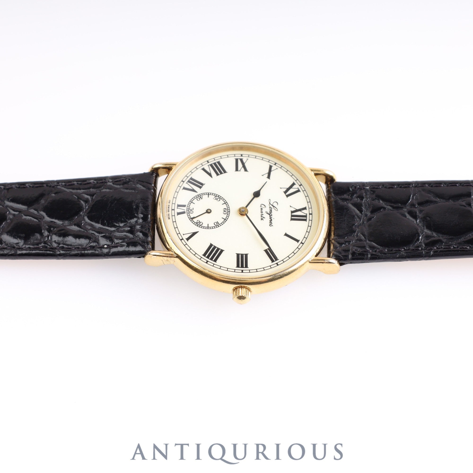 Longines Charleston 5228 Quartz Cal.L176.2 SS/GP Leather Ivory Dial