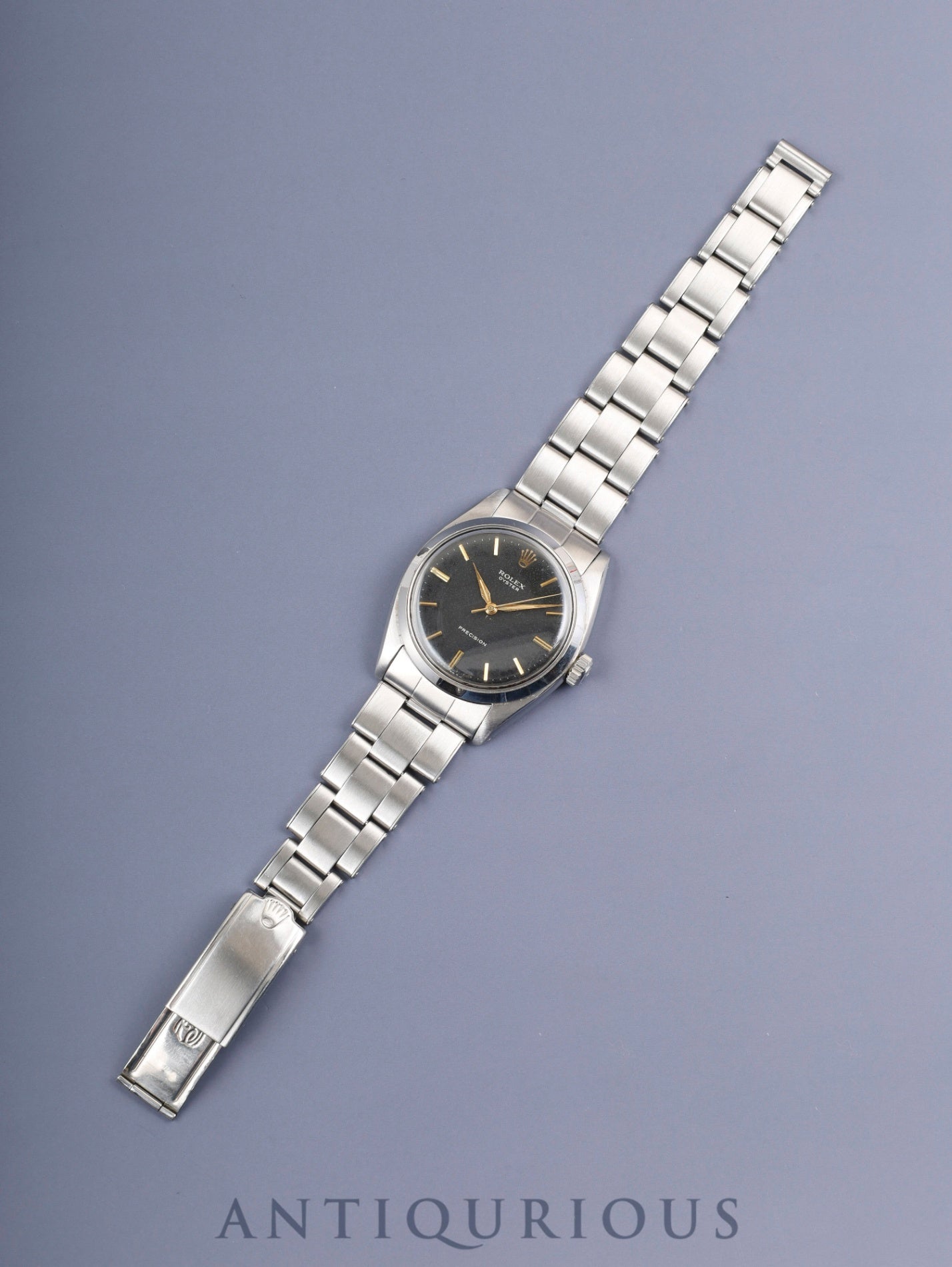 ロレックス オイスター プレシジョン 6426 手巻き Cal.1225 SS SS ブラック文字盤 87番台(1962年) オーバーホール済み