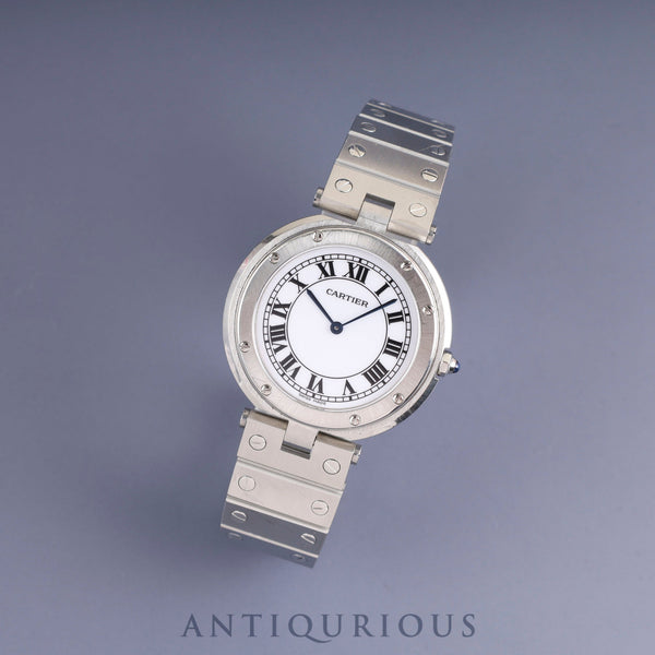 カルティエ サントス ヴァンドーム LM 83038188/8192 クォーツ SS SS ホワイトローマン文字盤 カルティエブティックにてコンプリートサービス(フルメンテナンス)済み