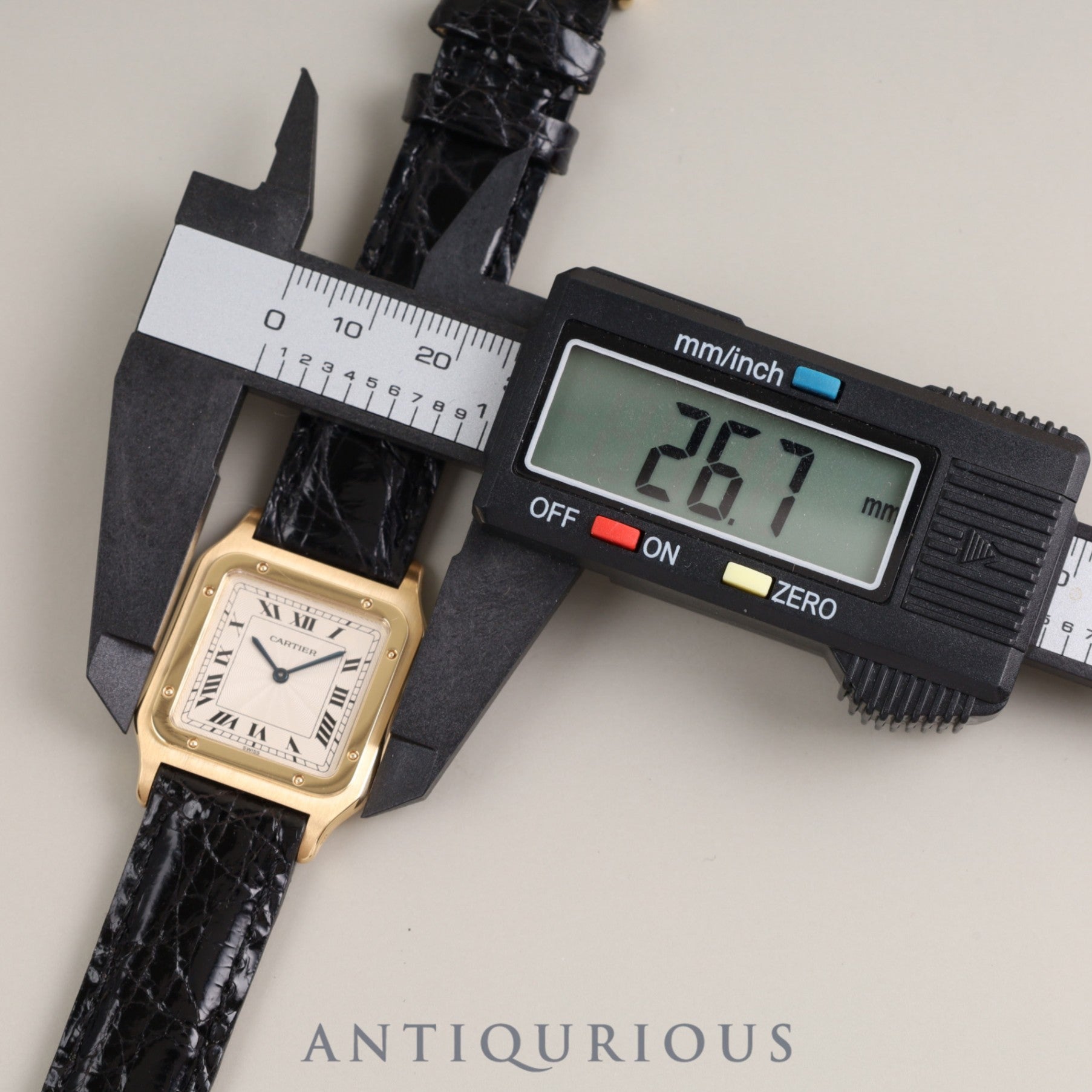 Cartier Santos Dumont Extra Slim W1505453 Manual winding Cal.21MC 750YG Leather Genuine buckle (750) Guilloché Ivory dial Box