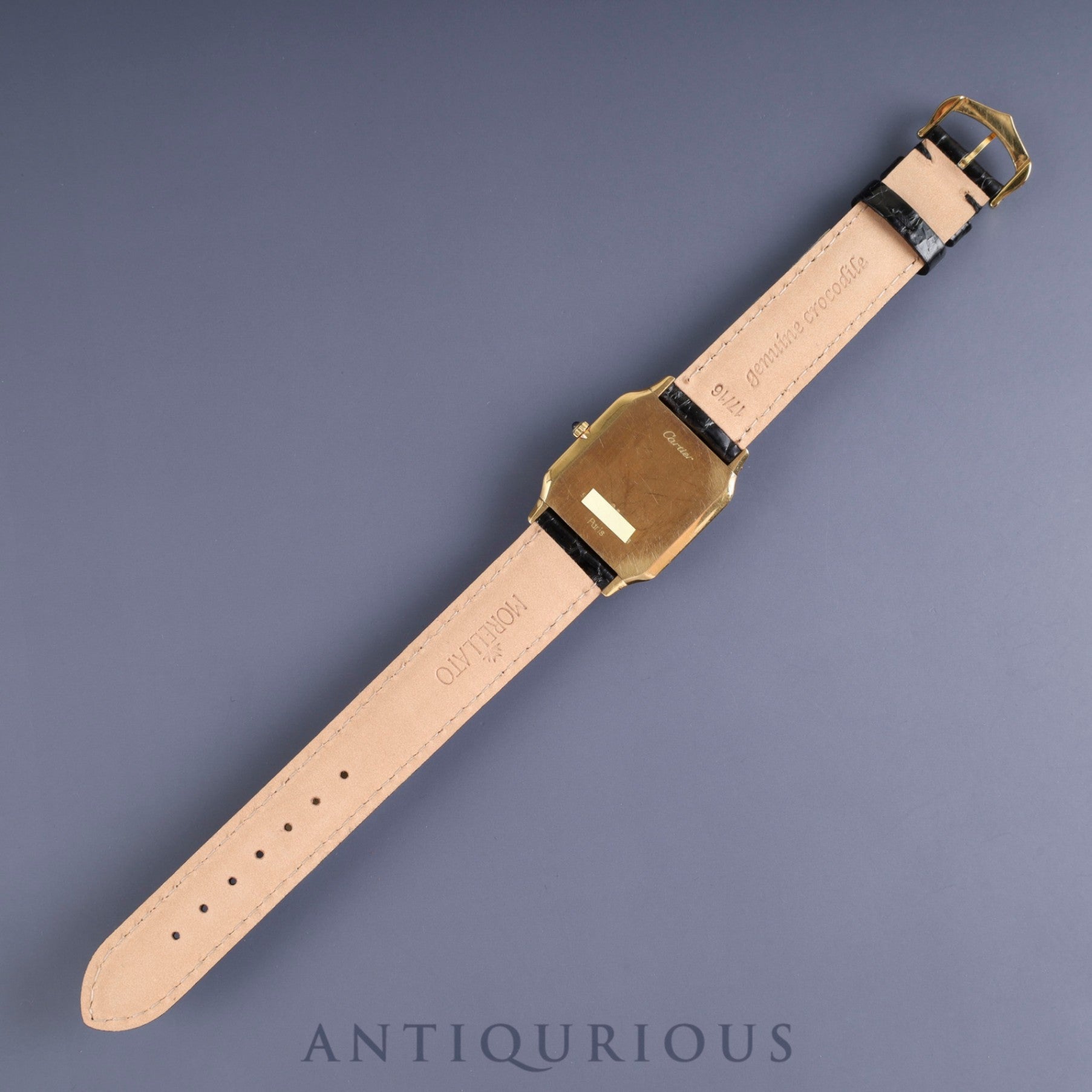 Cartier Santos-Dumont LM 9606 Manual winding Cal.21 750 Leather Genuine buckle (GP) White Roman dial Overhauled