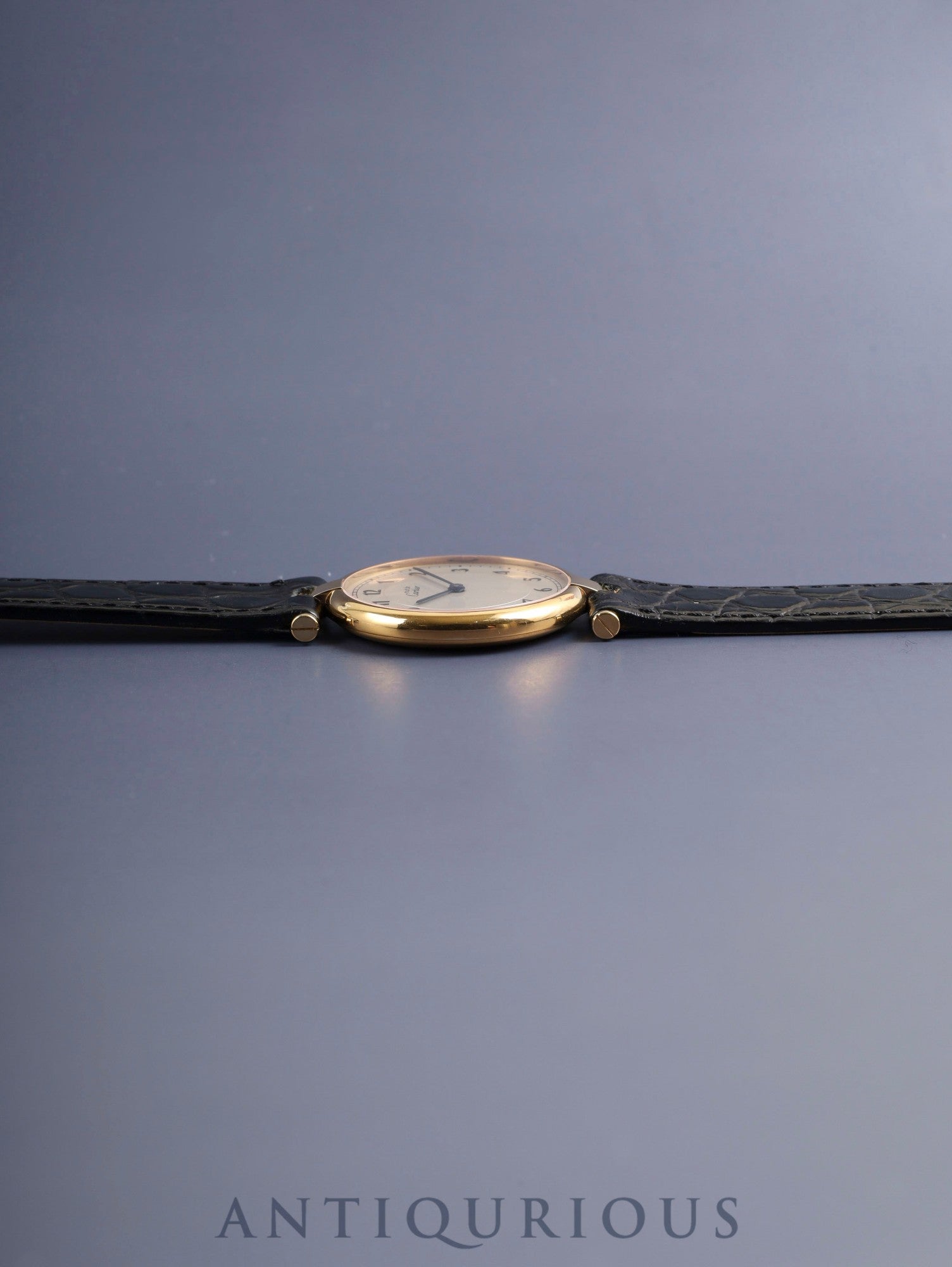 カルティエ マスト ヴァンドーム VLC LM 590003 クォーツ Cal.90 SV925 革 純正ピンバックル(GP)アラビア文字盤 オーバーホール済み