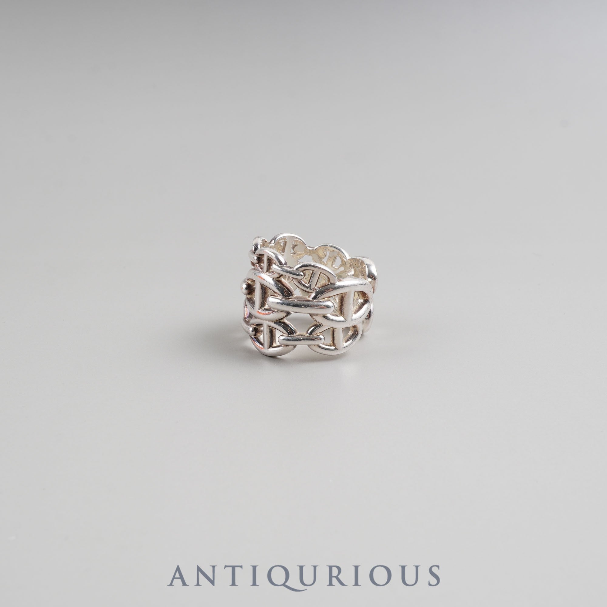 Hermes Ring Chaine d'Ancre Anchaine GM SV925 58 Size 17.5 with box