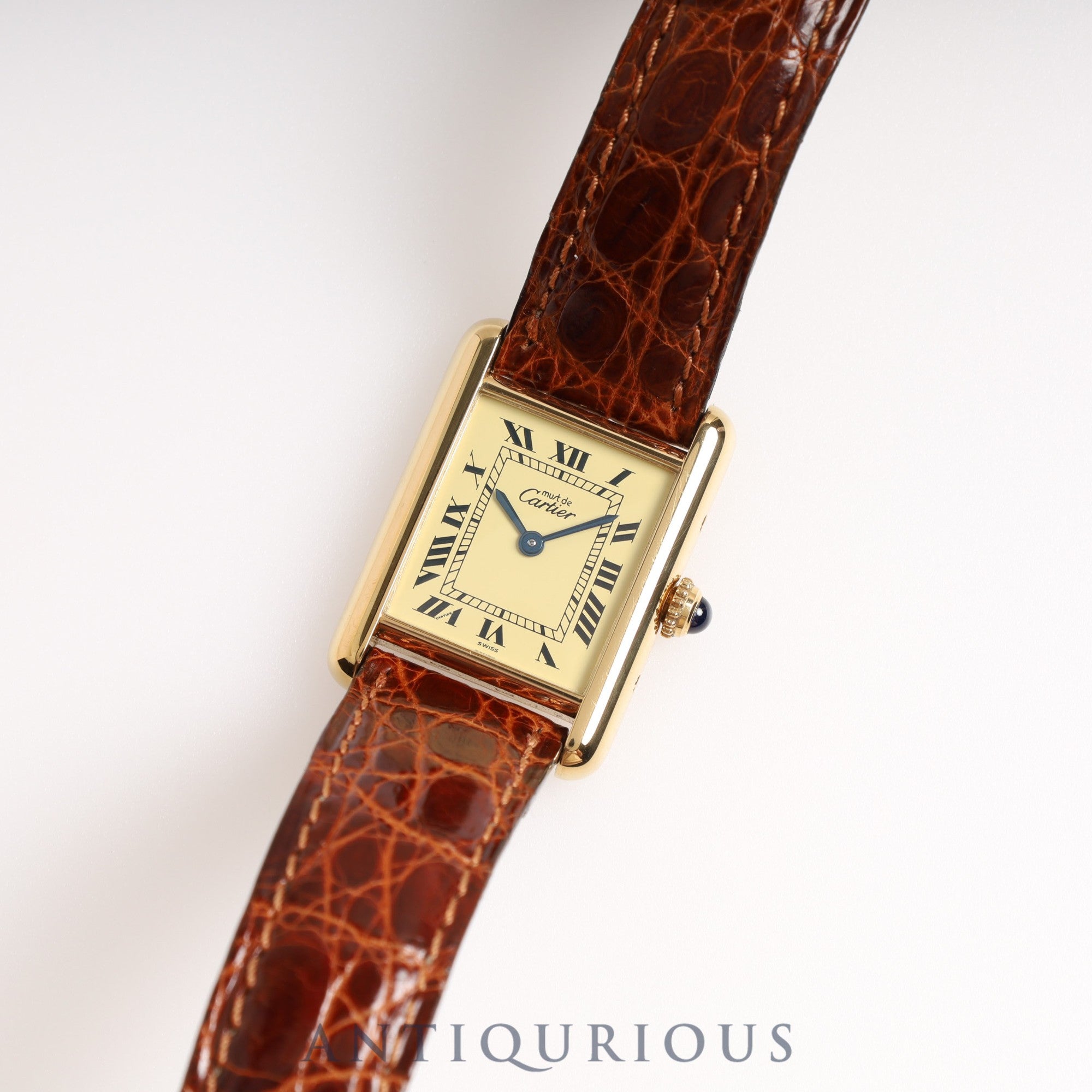 カルティエ マストタンク SM QZ アイボリーローマン文字盤 箱 保証書 1994年