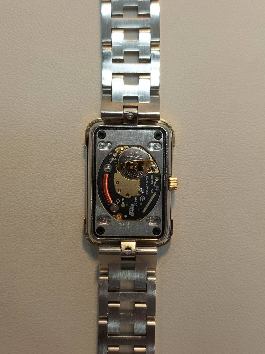 Hermès Cloajour CR1.220 Quartz Cal.976.001 SS/GP SS/GP White Dial Overhauled