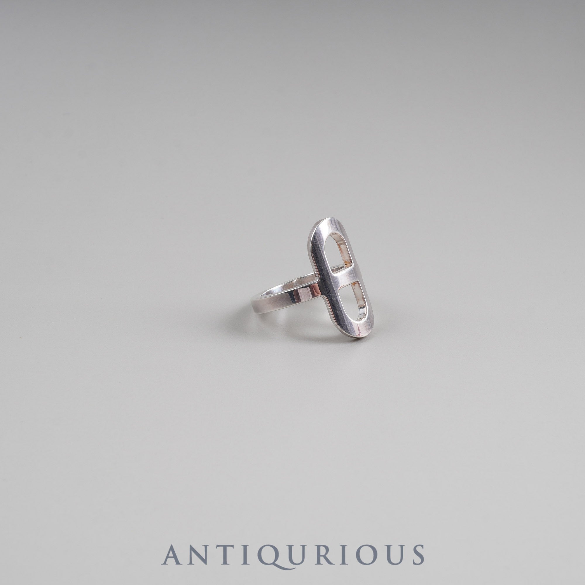 Hermes Ever Chaine d'Ancre PM Ring, Sterling Silver, #53, Box, 21 Years Engraved