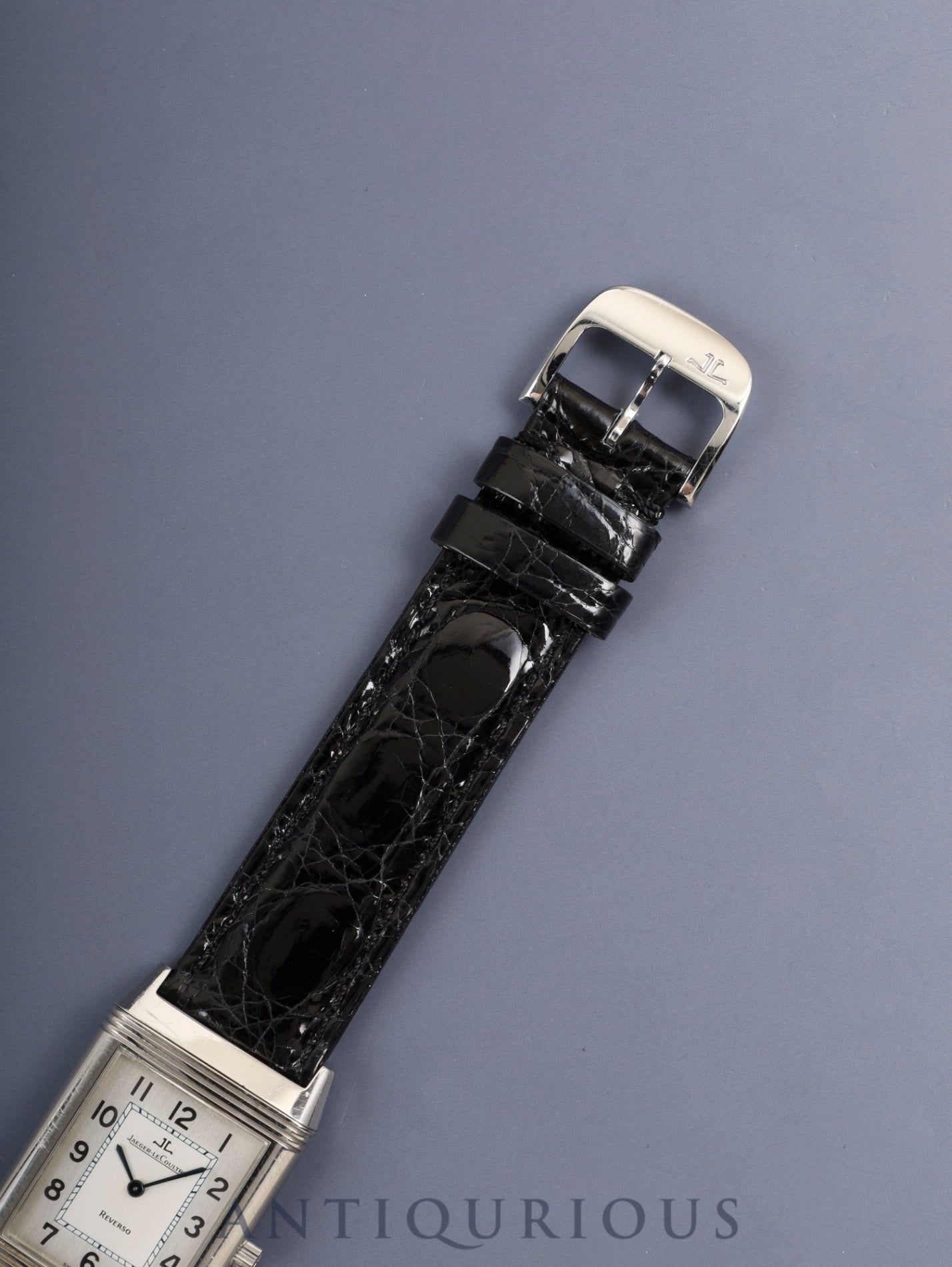 ジャガー・ルクルト レベルソ クラシック 250.8.86 手巻き Cal.846/1 SS 革 純正ピンバックル(SS)シルバーアラビア文字盤 保証書(1994年) オーバーホール済み ※ケース裏彫りあり