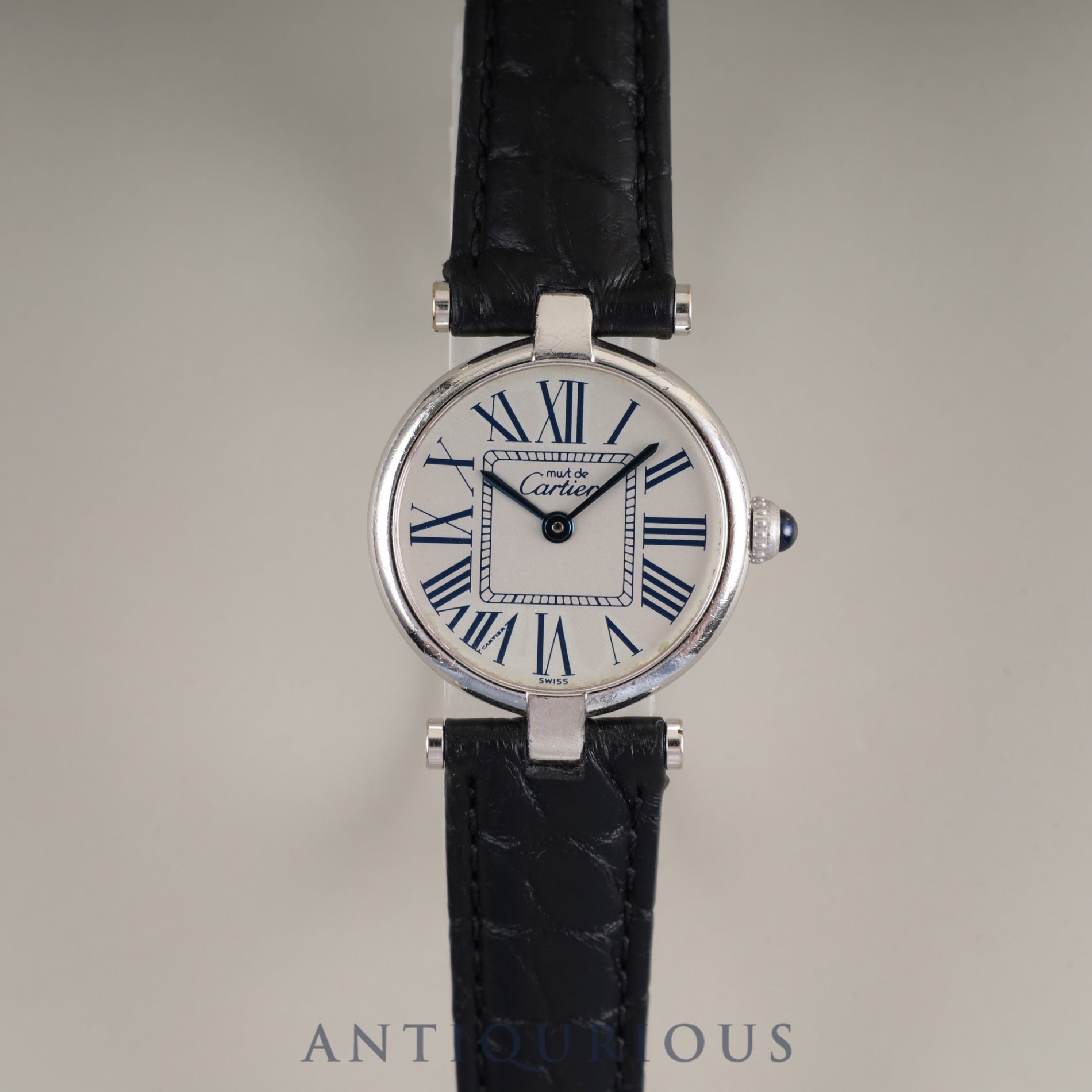 Cartier Must Vendome VLC SM W1007165 / 1850 Quartz Cal.90 SV925 Leather Genuine D-buckle (SS) Opalan dial Overhauled