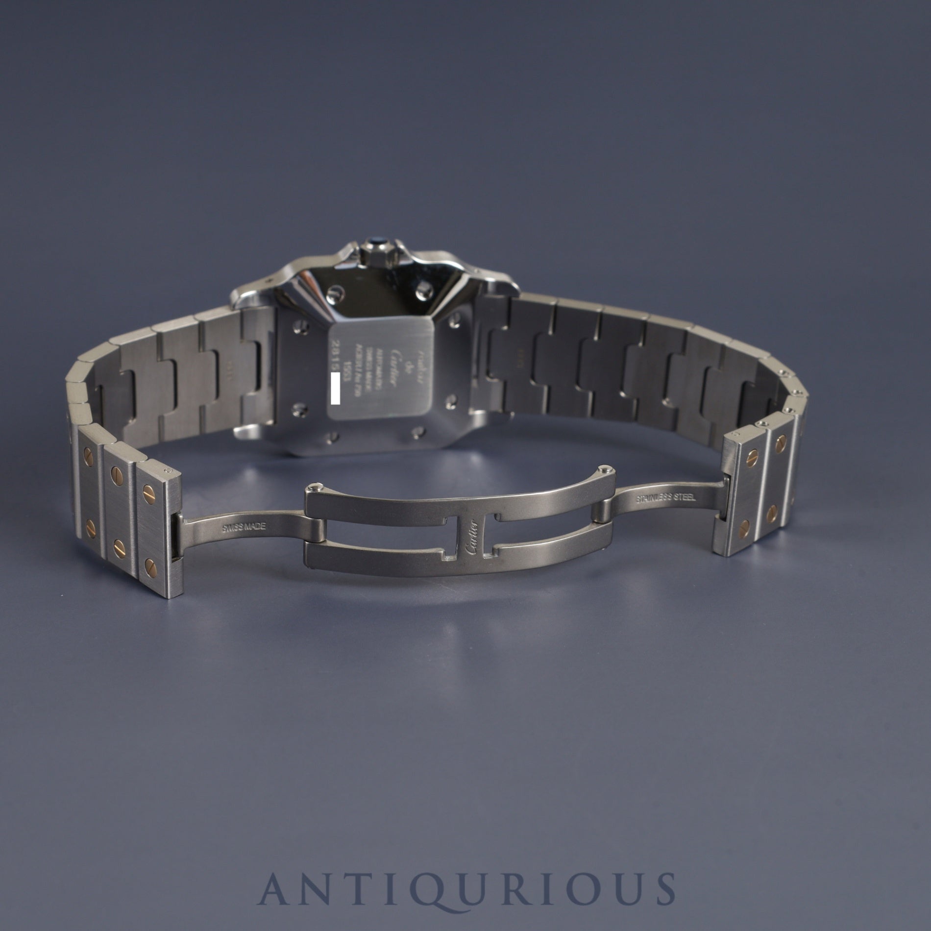 Cartier Santos Galbee LM 1553 Automatic Caliber - Stainless Steel/Yellow Gold with White Dial. Completely serviced at a Cartier boutique. New bracelet replaced.