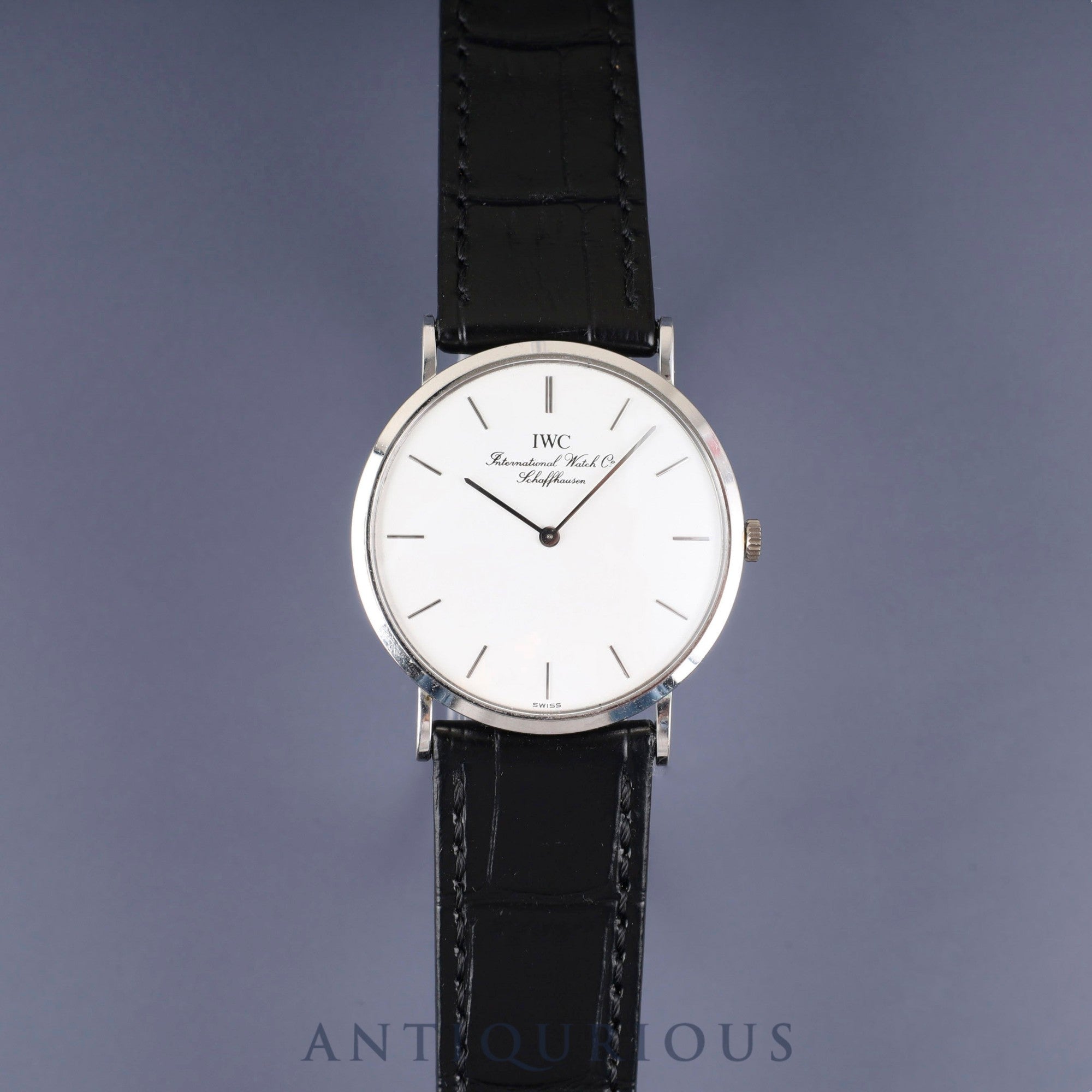 IWC ポートフィノ IW200807 手巻き 750 革 純正尾錠 (SS)ホワイト文字盤 オーバーホール済み アイダブリュシー