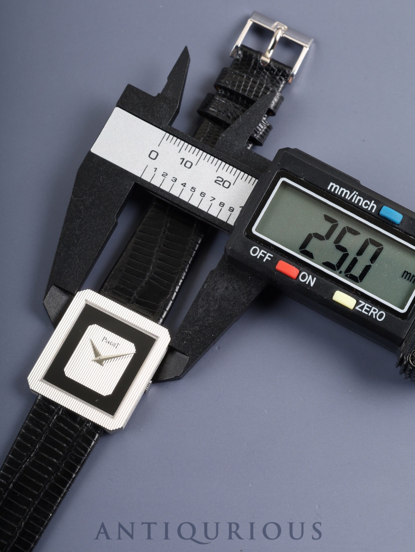 Piaget Protocole 9154 Manual Winding Cal.9P2 750WG Leather Original Pin Buckle (750WG) Black / Silver Dial With Original Leather Strap Overhauled