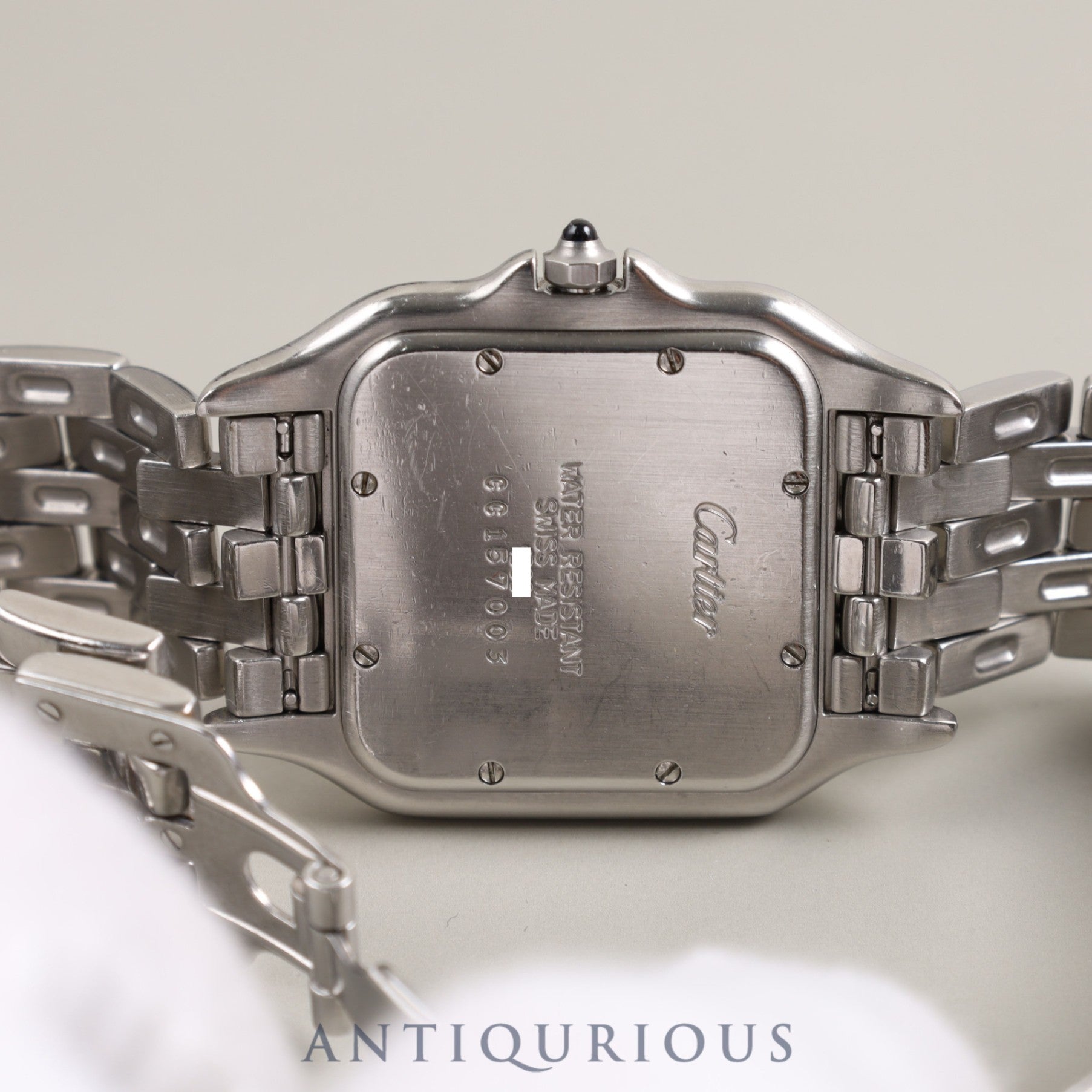 カルティエ パンテール LM W25032P5 / 1300 クォーツ Cal.87 SS SS アイボリー文字盤 箱 冊子 オーバーホール済み