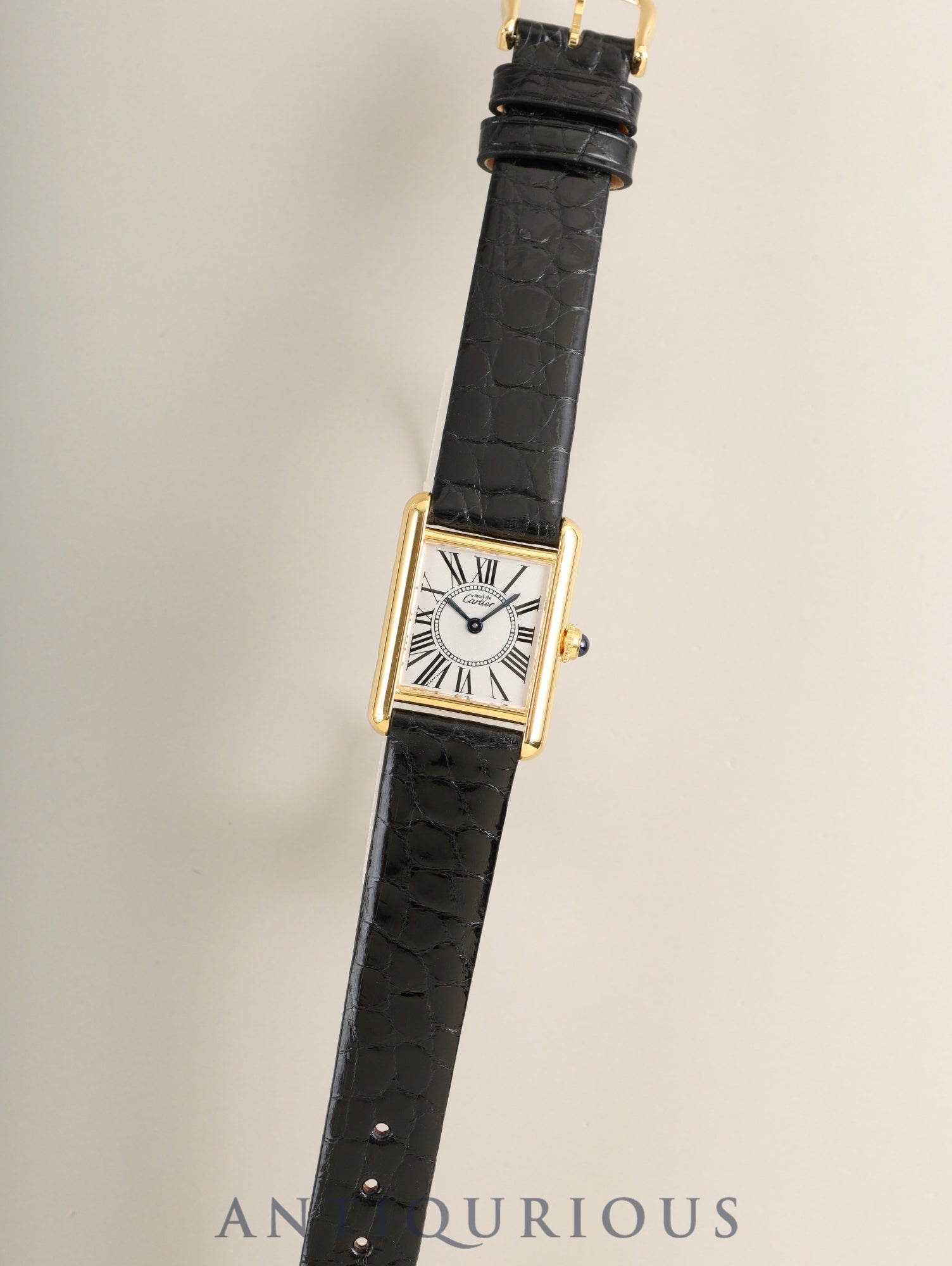 カルティエ マストタンク SM 5057001 クォーツ Cal.057 SV925 革 純正ピンバックル(GP)オパラン文字盤(SWISS表記)オーバーホール済み 新品仕上げ済み