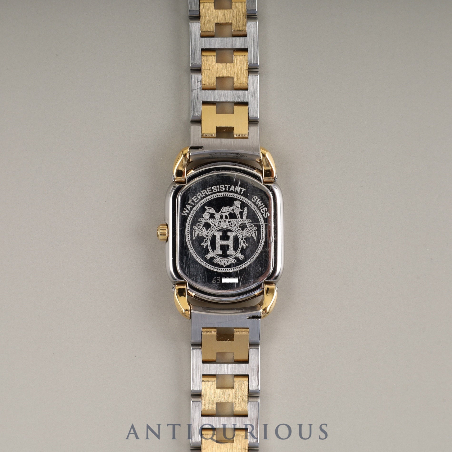 Hermes Rally 77.03 Quartz Cal.976.001 SS/GP SS/GP Gray Dial Overhauled
