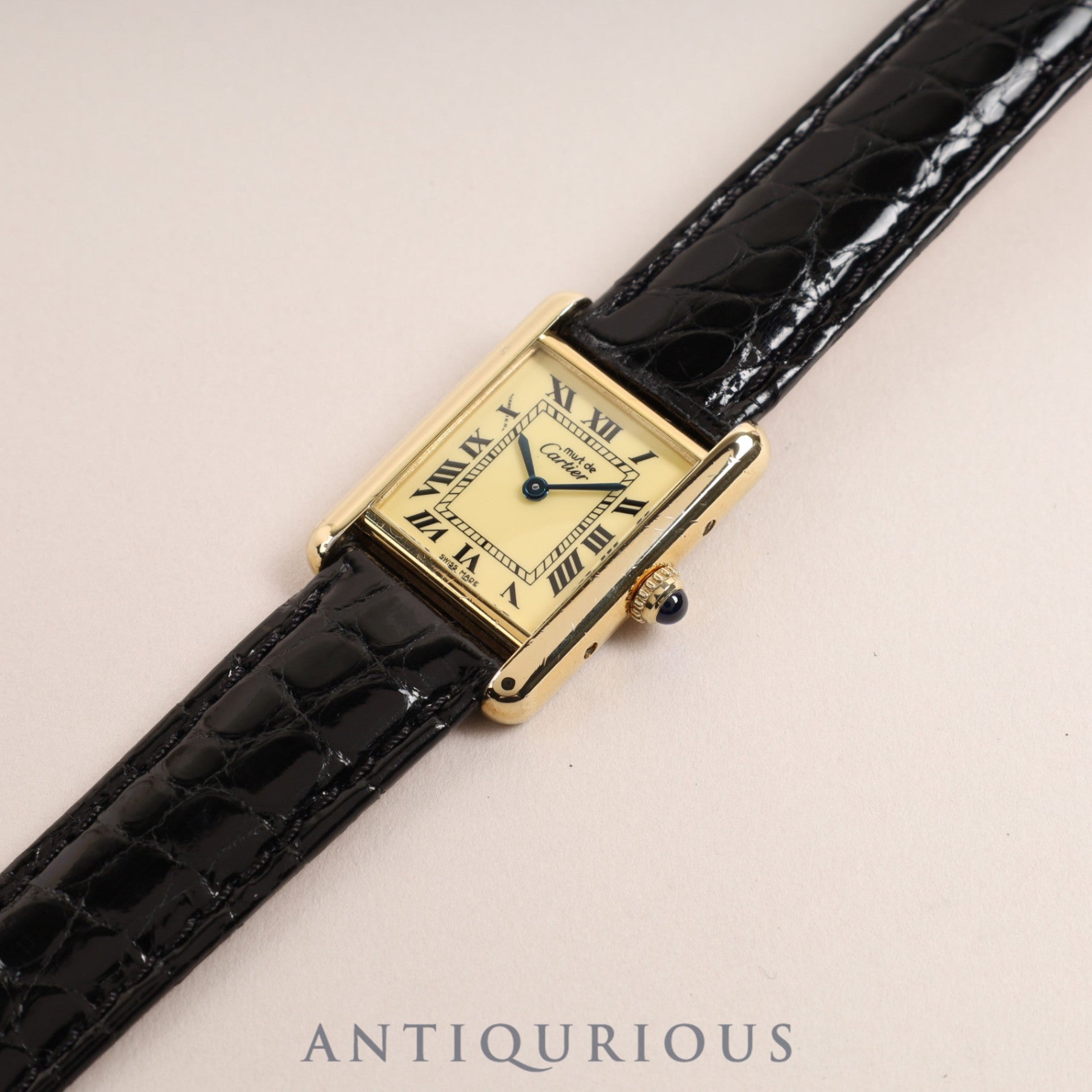 カルティエ マストタンク SM QZ アイボリーローマン文字盤 フルメンテナンス済み