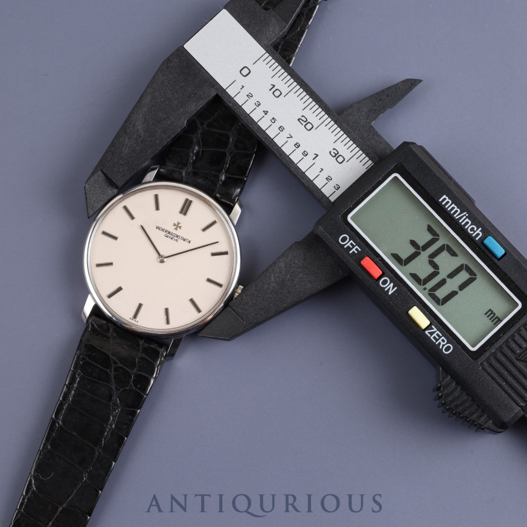 Vacheron Constantin Round 34010 Manual winding Cal.K1014 SS Genuine leather strap Genuine buckle (SS) Silver dial 35.0mm 1970s Overhauled