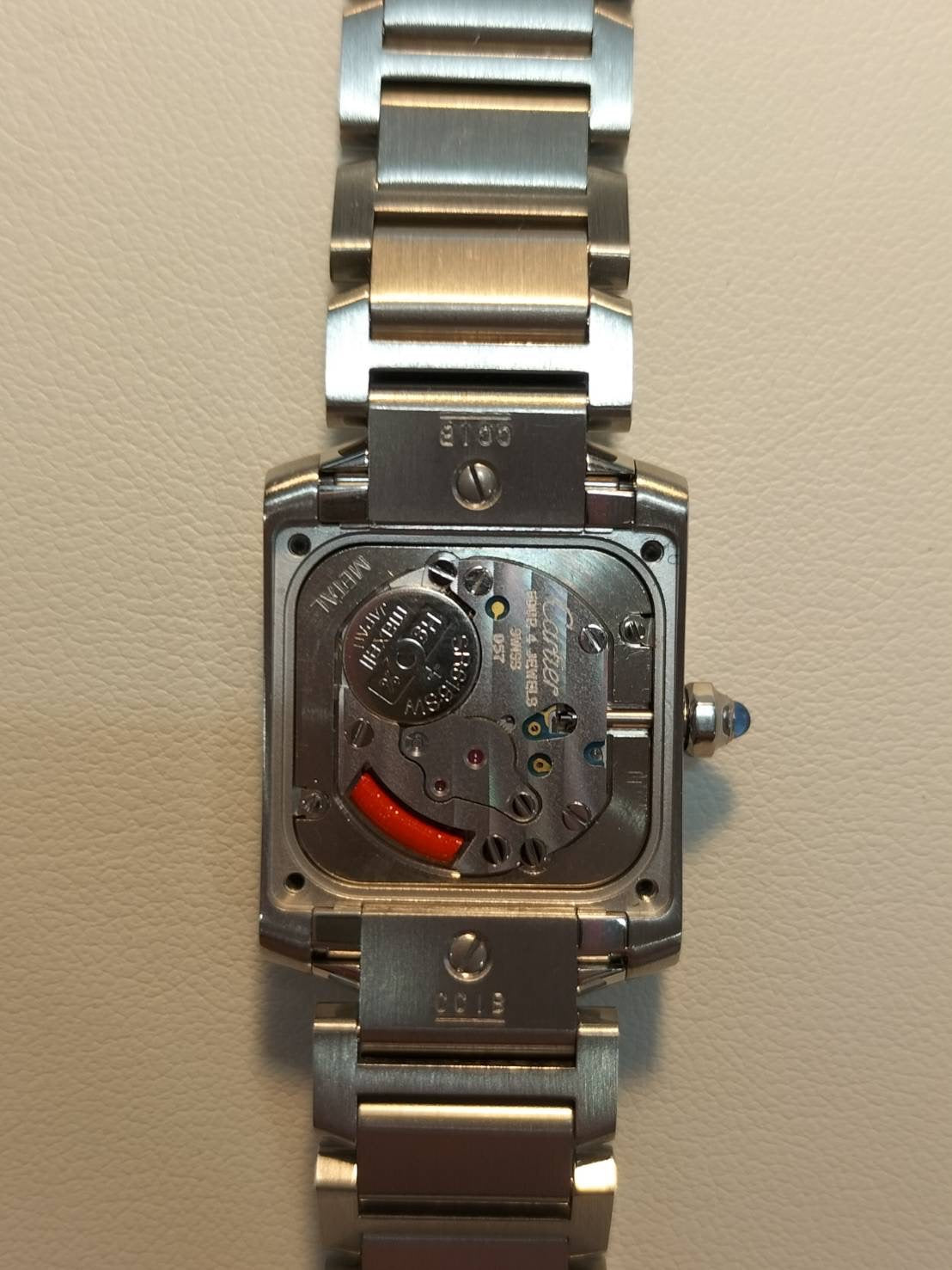 カルティエ タンクフランセーズ SM W51008Q3 / 2384 クォーツ Cal.057 SS SS ホワイトローマン SWISS MADE表記 箱 冊子 保証書(無記載)オーバーホール済み