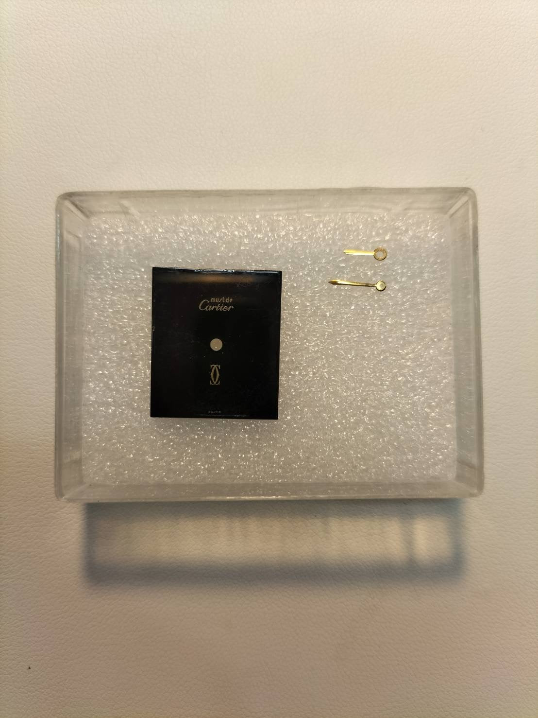 Cartier Must Tank LM Manual Winding Cal. 78-1 SV925 Genuine Leather Strap Genuine Buckle (GP) Black Onyx Dial Circa 1976-1981 Box Overhauled