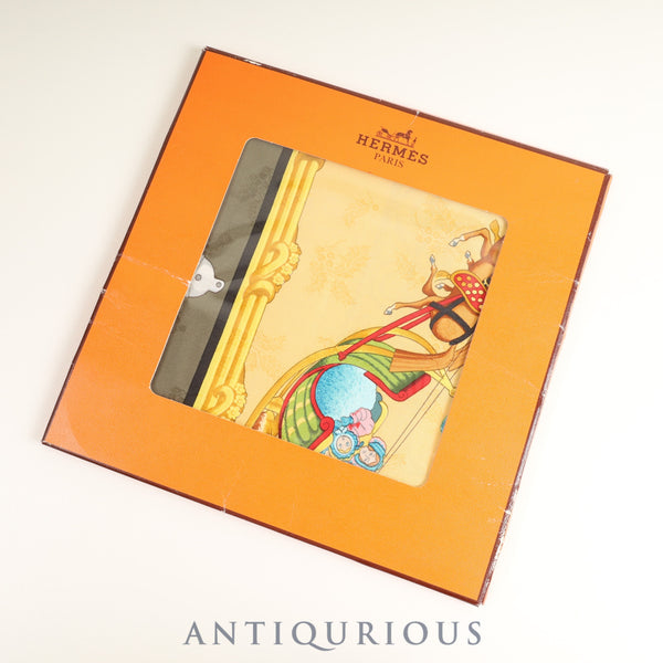 エルメス スカーフ カレ90 羽飾りと鈴 ケース SILK100%