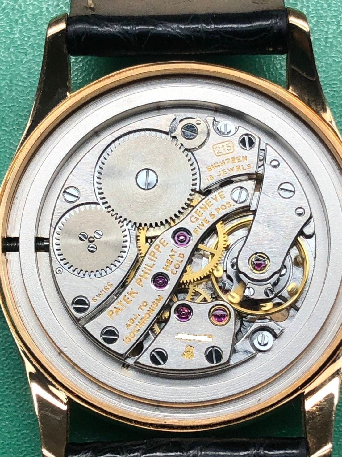 パテック・フィリップ カラトラバ 3796 手巻き Cal.215 PG 純正革ベルト 純正バックル(750)アイボリー文字盤