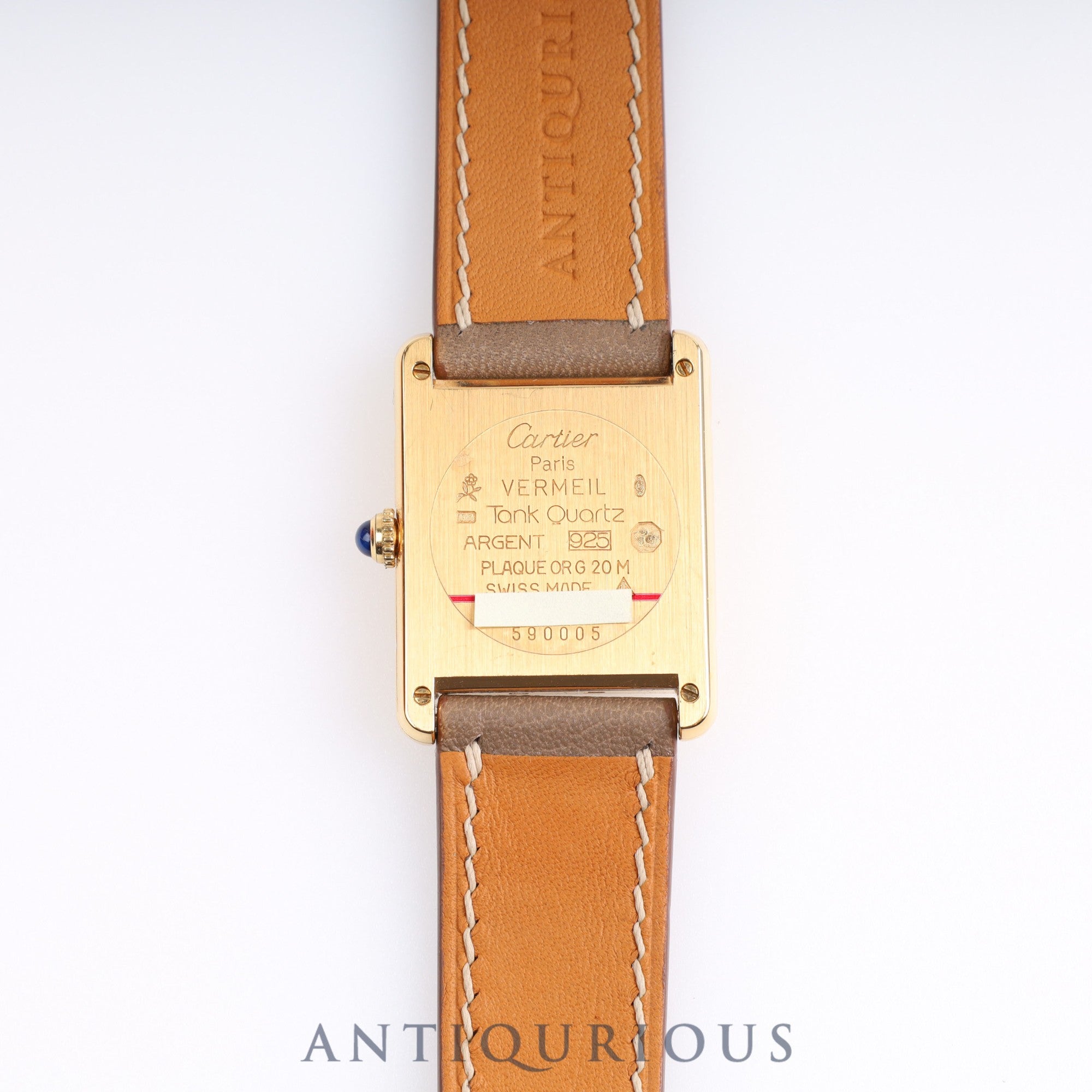 Cartier Must Tank LM QZ 590005 Arabic dial SV925 Leather Inner box