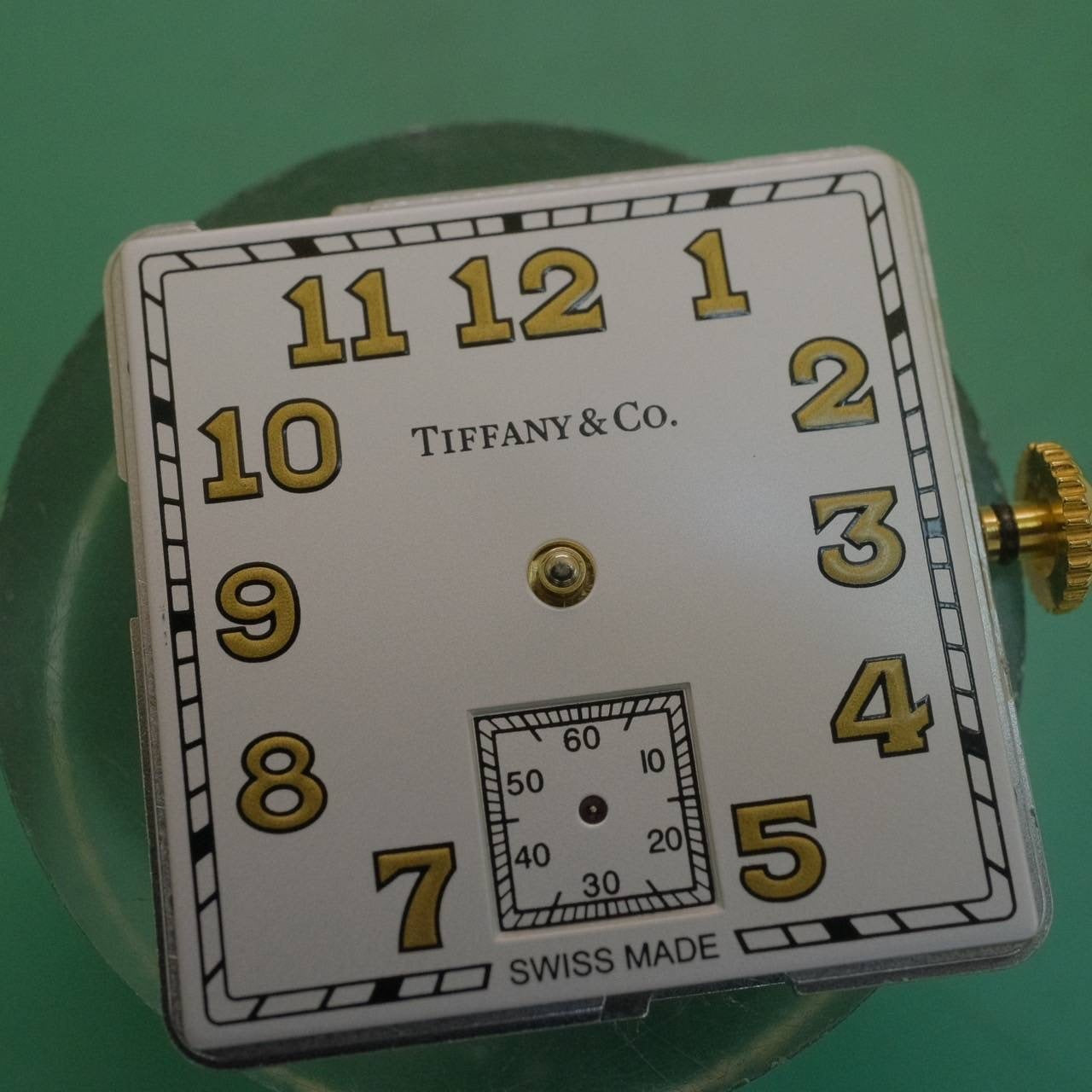 ティファニー スクエア 180TH ANNIVERSARY MODEL 限定180本 手巻き Cal.1200 YG 革 純正尾錠(750)シルバー文字盤