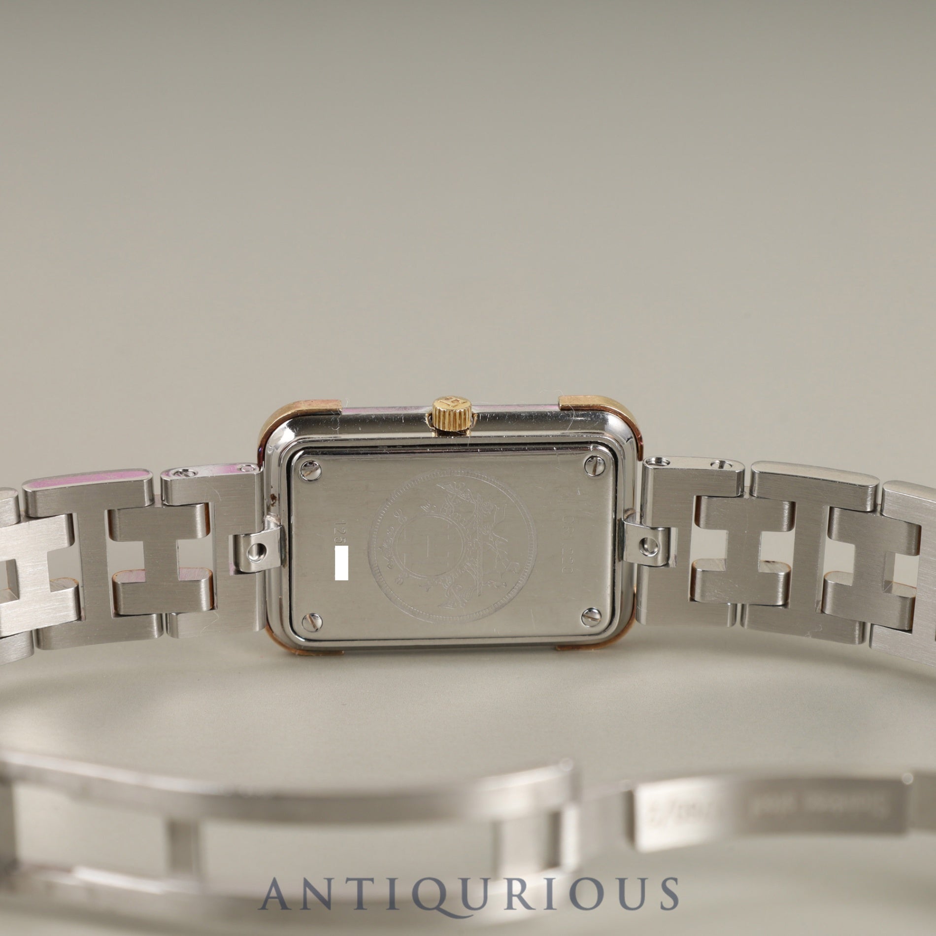 エルメス クロアジュール CR1.220 クォーツ Cal.976.001 SS/GP SS/GP ホワイト文字盤 箱 保証書(2000年) オーバーホール済み