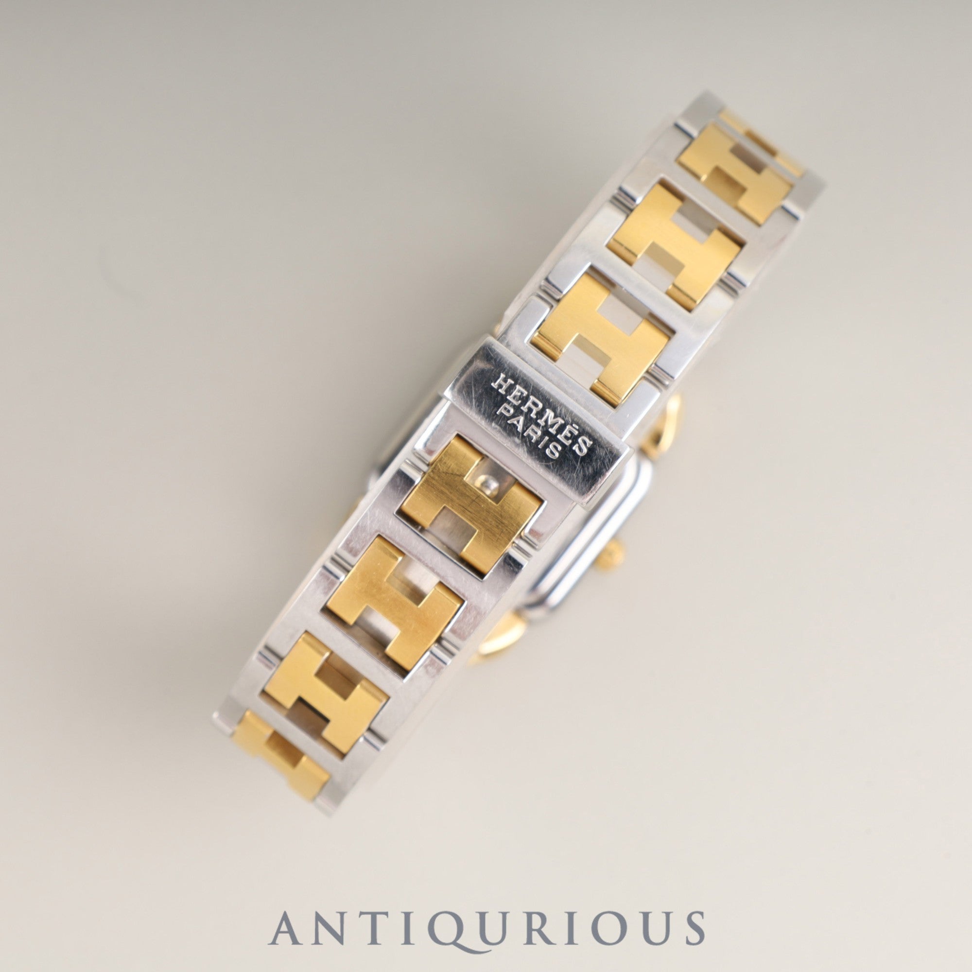 Hermes Rally RA1.240 Quartz Cal.976.001 SS/GP SS/GP White Dial Overhauled
