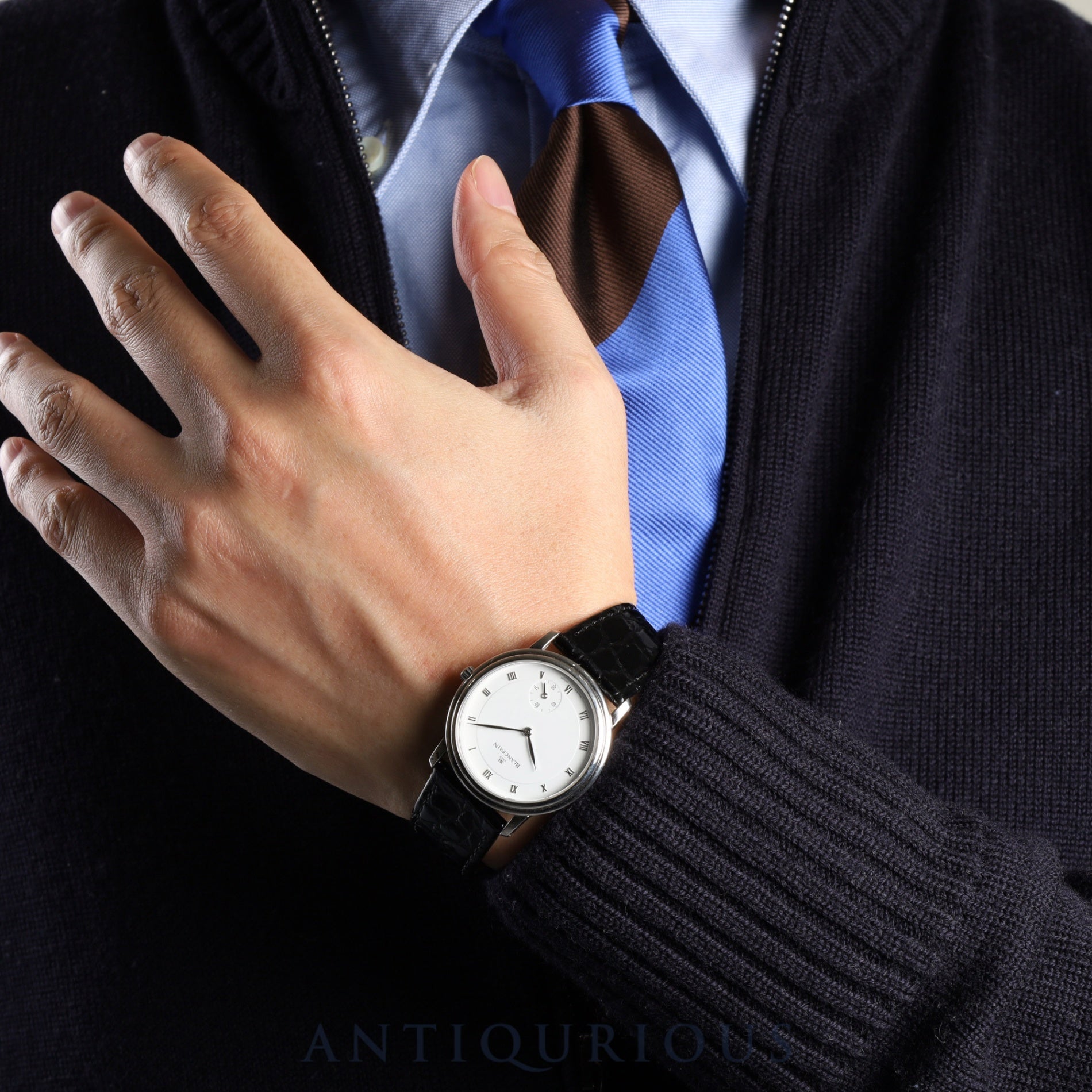 ブランパン ヴィルレウルトラスリム 0072-1127-55 自動巻き Cal.0072 SS 革 純正尾錠(SS)ホワイトローマン文字盤 オーバーホール済み