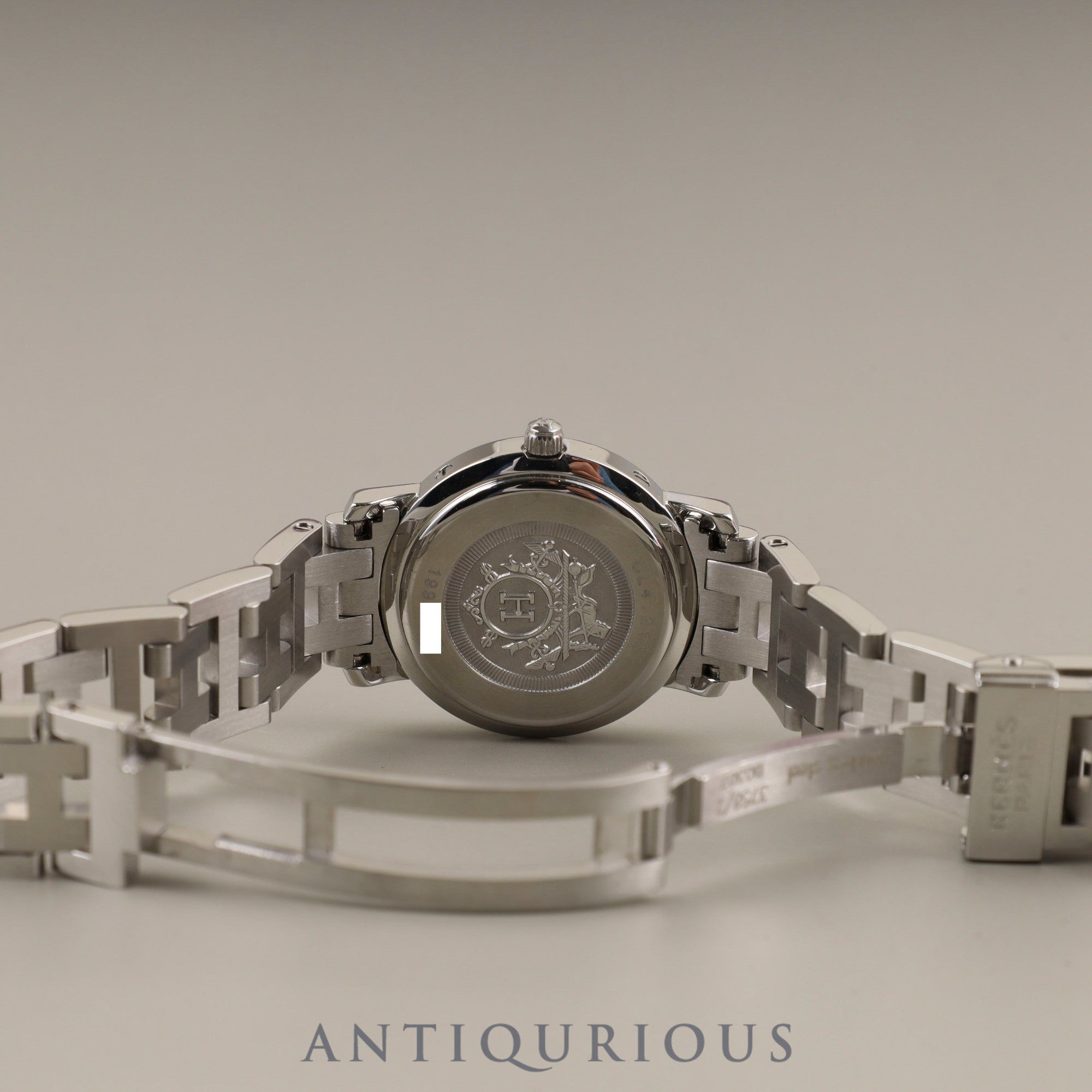 エルメス クリッパー CL4.210 クォーツ SS SS グレー文字盤 箱 保証書 冊子 オーバーホール済み