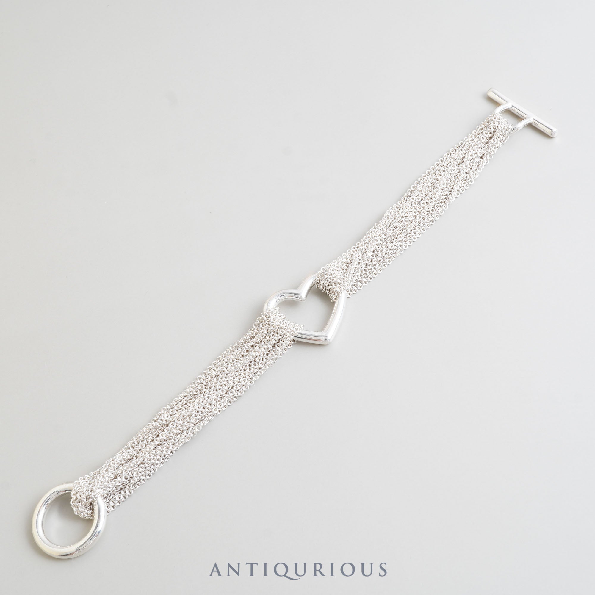 ティファニー ブレスレット オープンハート トグル