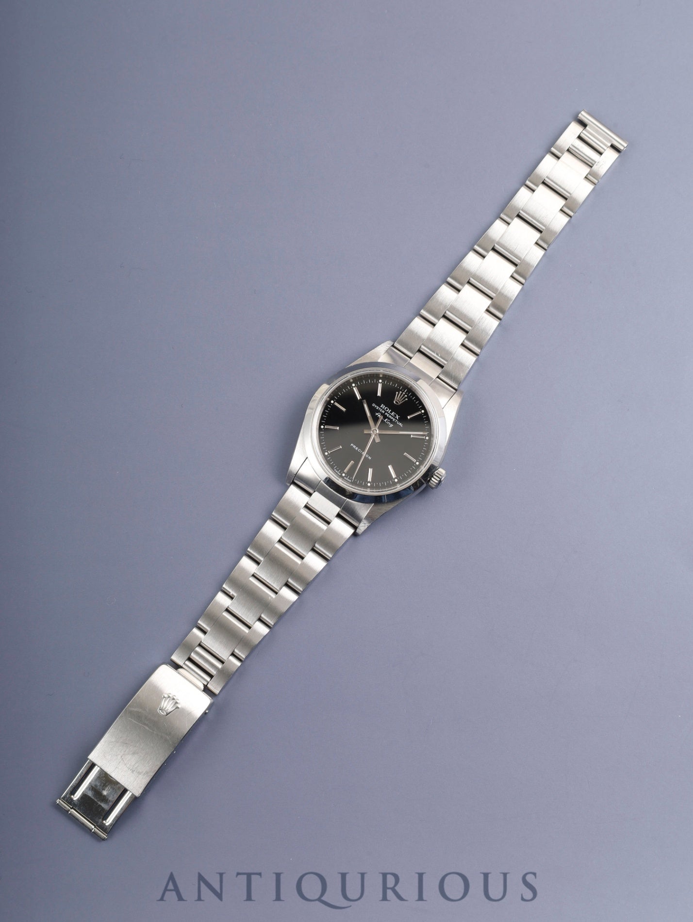 Rolex Air-King 14000 Automatic Cal. 3000 Stainless Steel Black Dial A Series (1998-1999) Box, Tag, Booklet, Overhauled